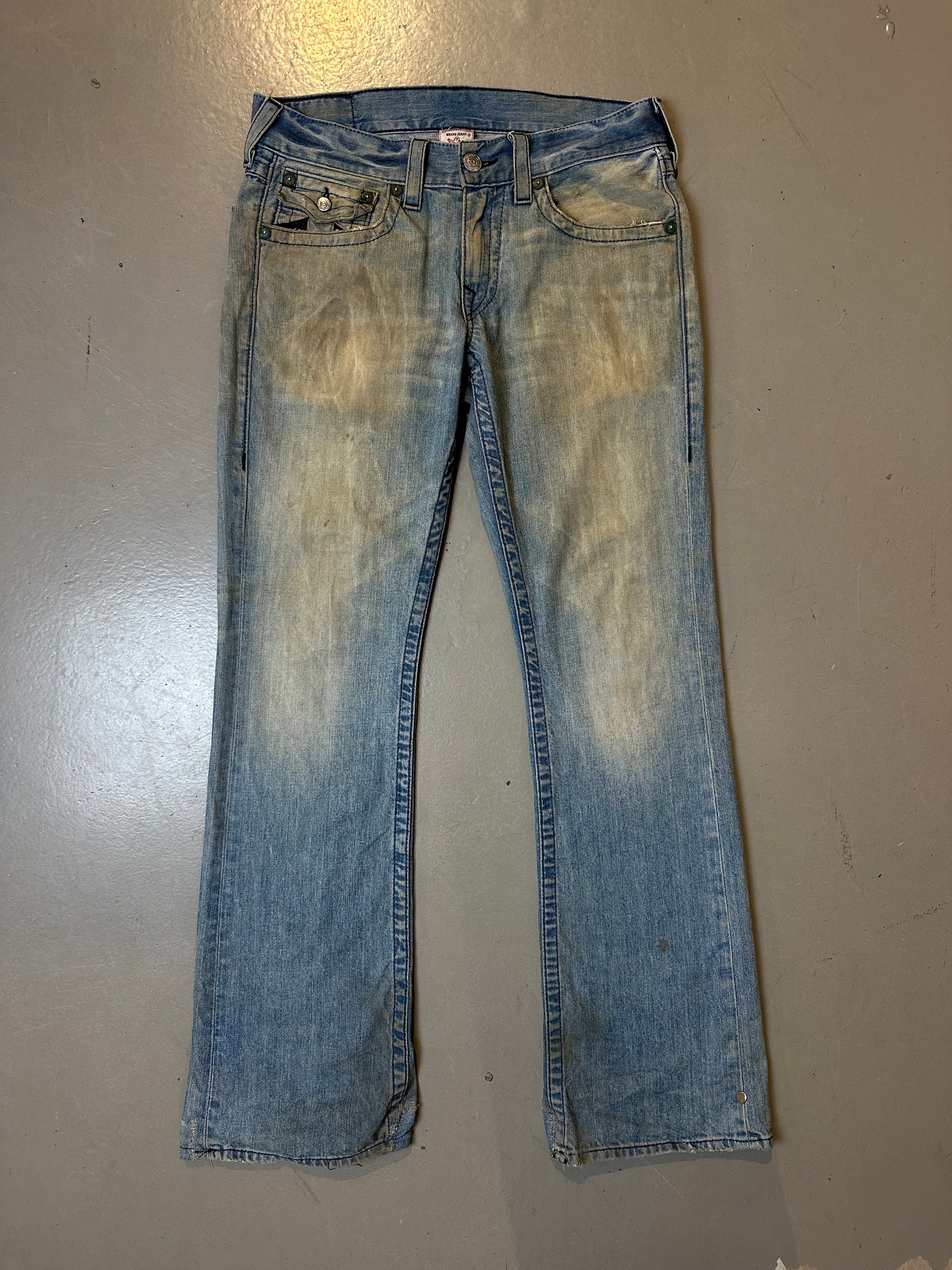 Vintage True Religion Light Blue Flared Denim M/L