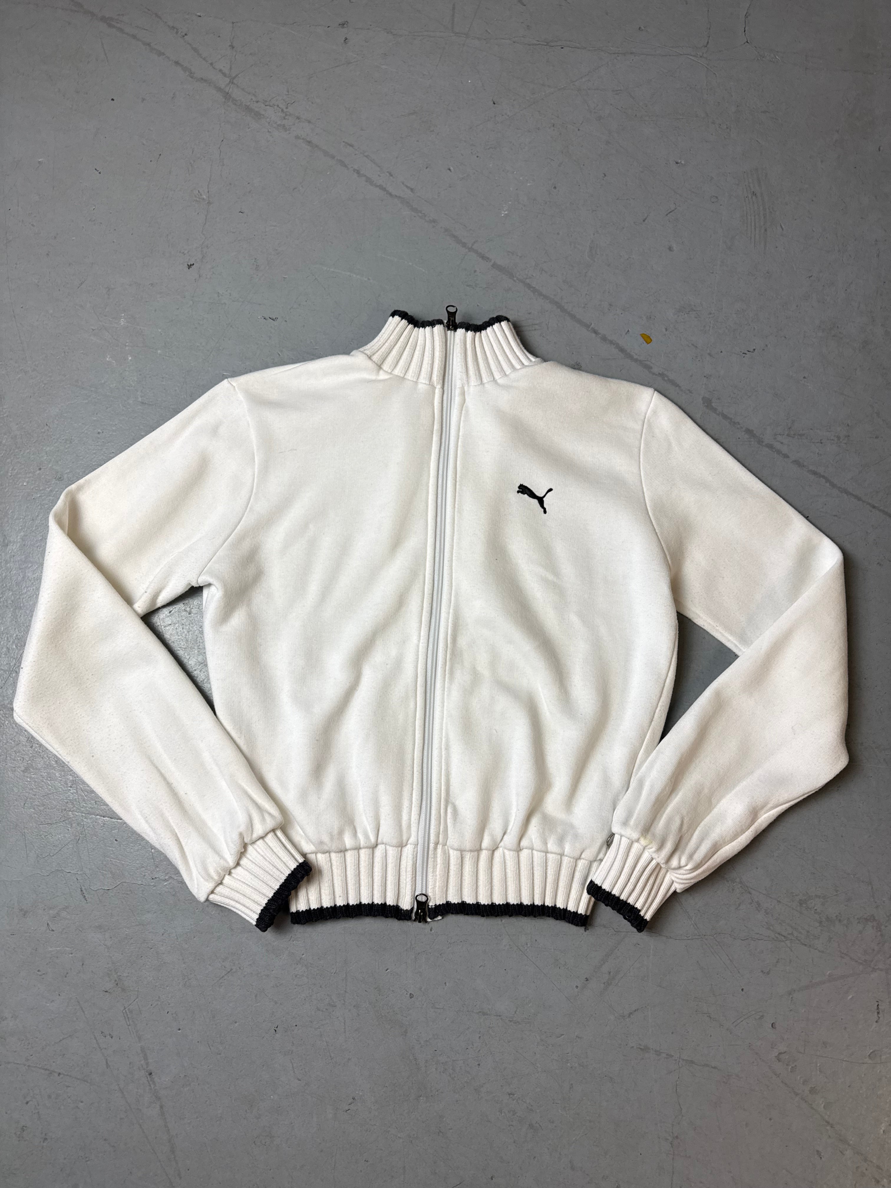 Vintage Puma White Track Jacket S/M