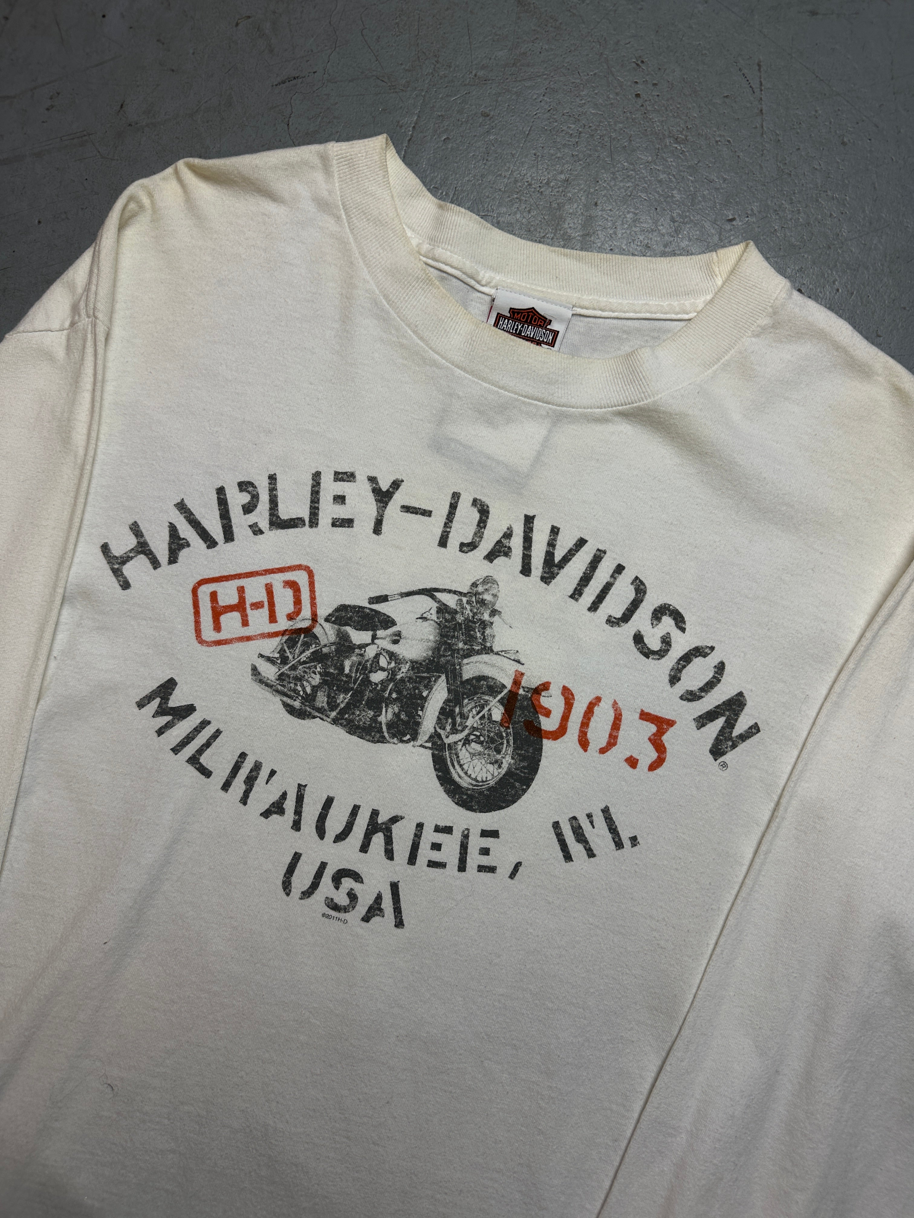 Detailliertes Produktbild von Vintage Harley Davidson Longsleeve L/XL von vorne