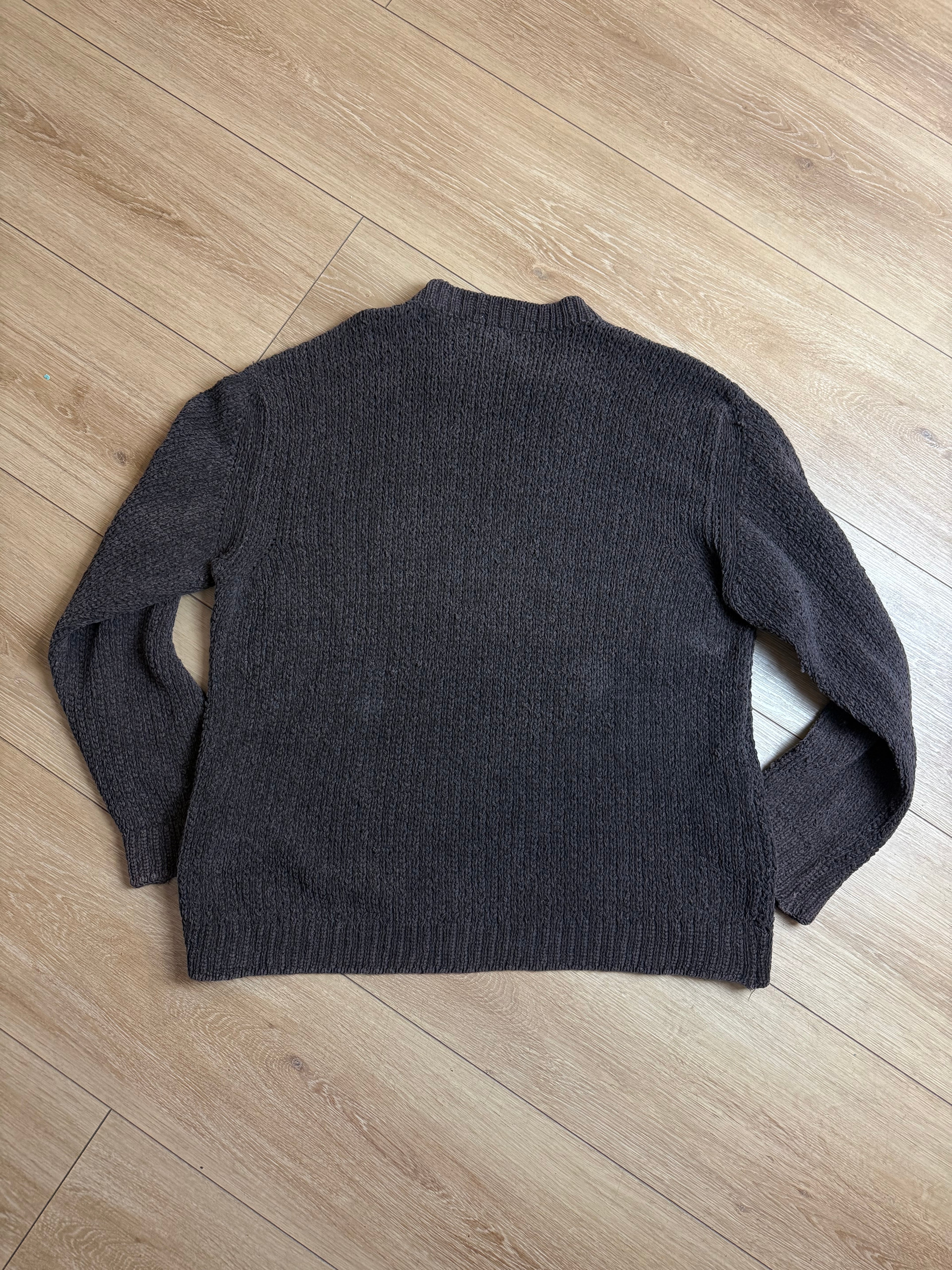 Produktbild von einem Vintage Stone Island Brown Knit Sweater von hinten