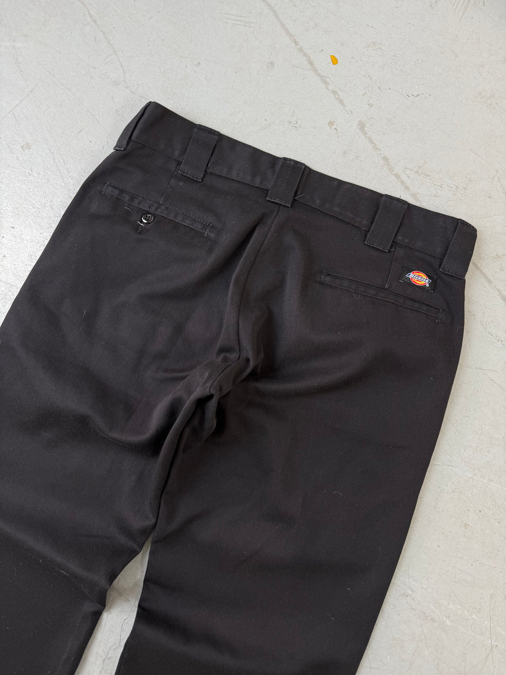 Vintage Dickies Black Slim Straight Pants für Herren. Y2K Second Hand 2000s Fashion