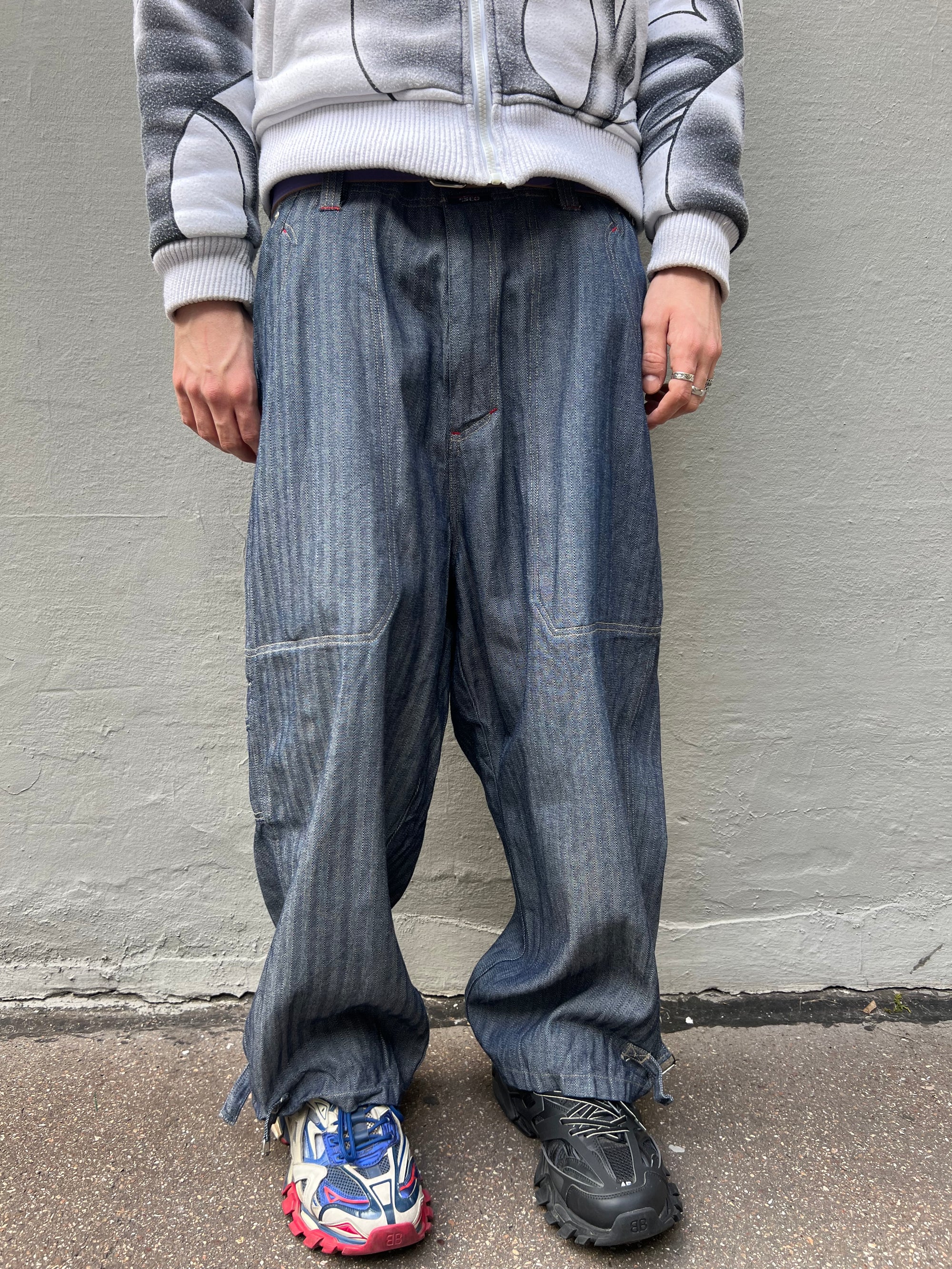 Vintage Willie + Esco Duns Grey Baggy Pants L/XL