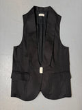 Vintage Pinko Black Vest für Damen. Y2K Secondhand 2000s Fashion.