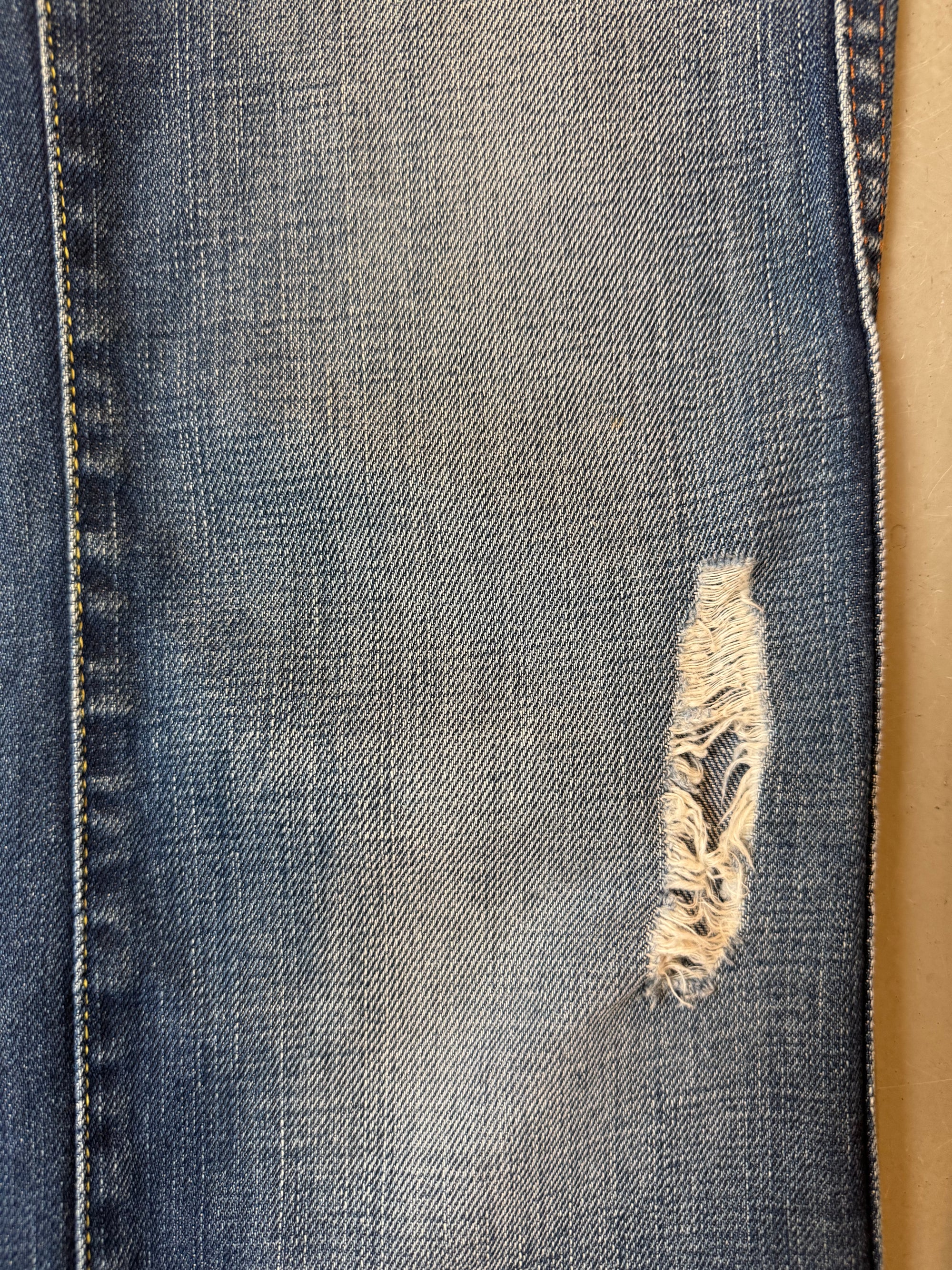 Vintage Blue Ripped Levis Denim XS/S