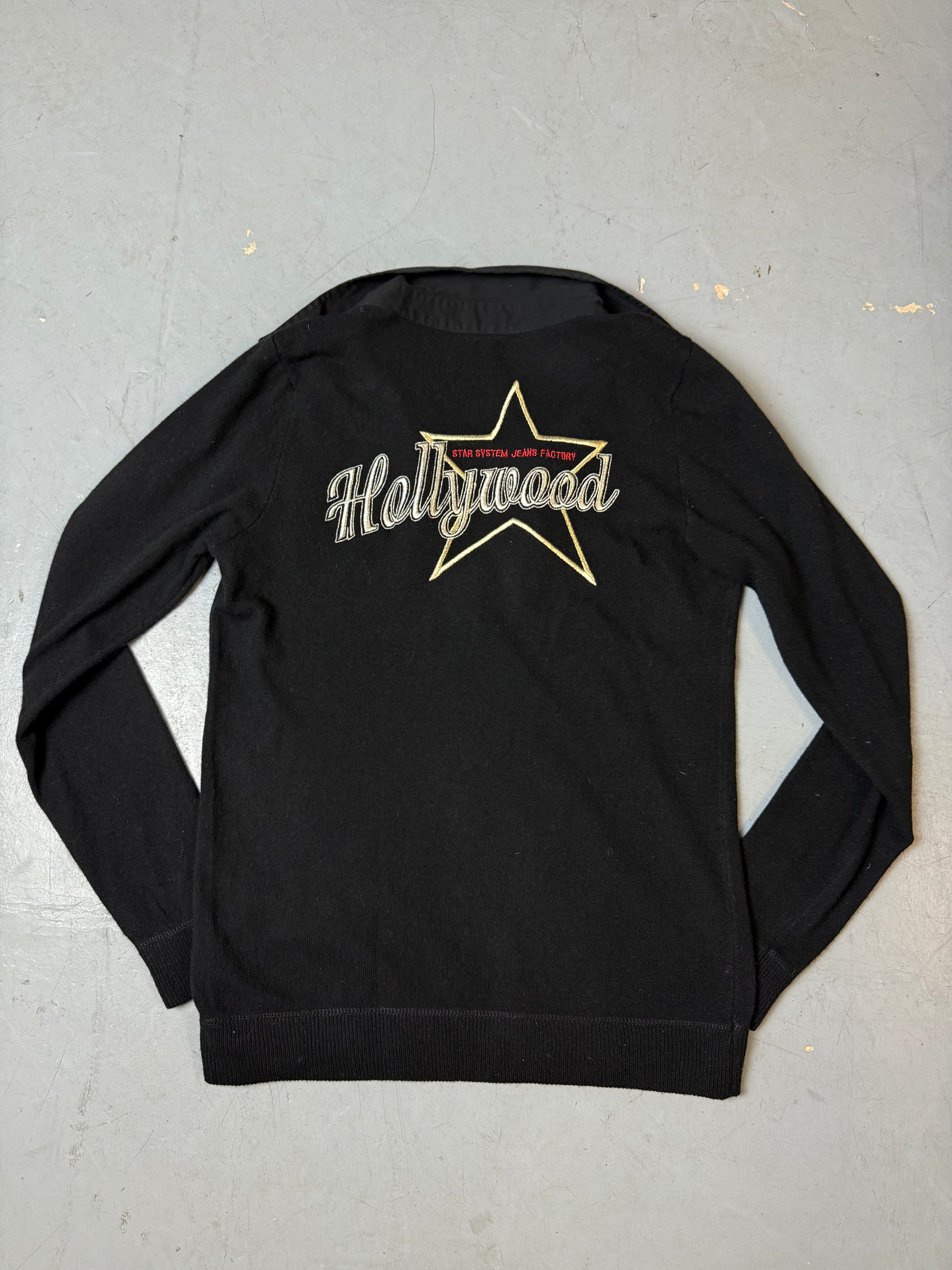 Vintage Hollywood Milano Black Oversized Longsleeve XL