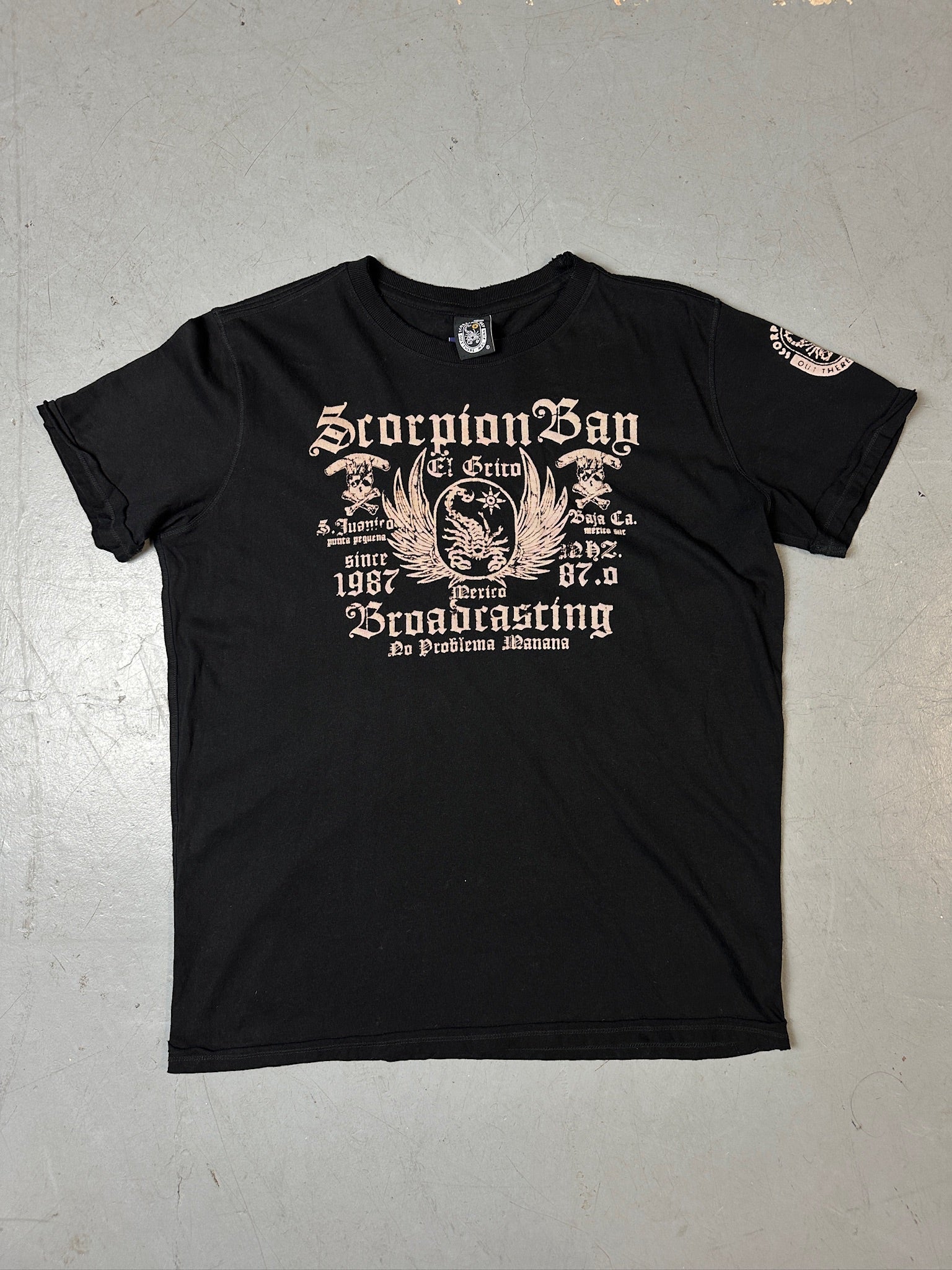 Vintage Scorpion Bay Black Printed T-Shirt M/L
