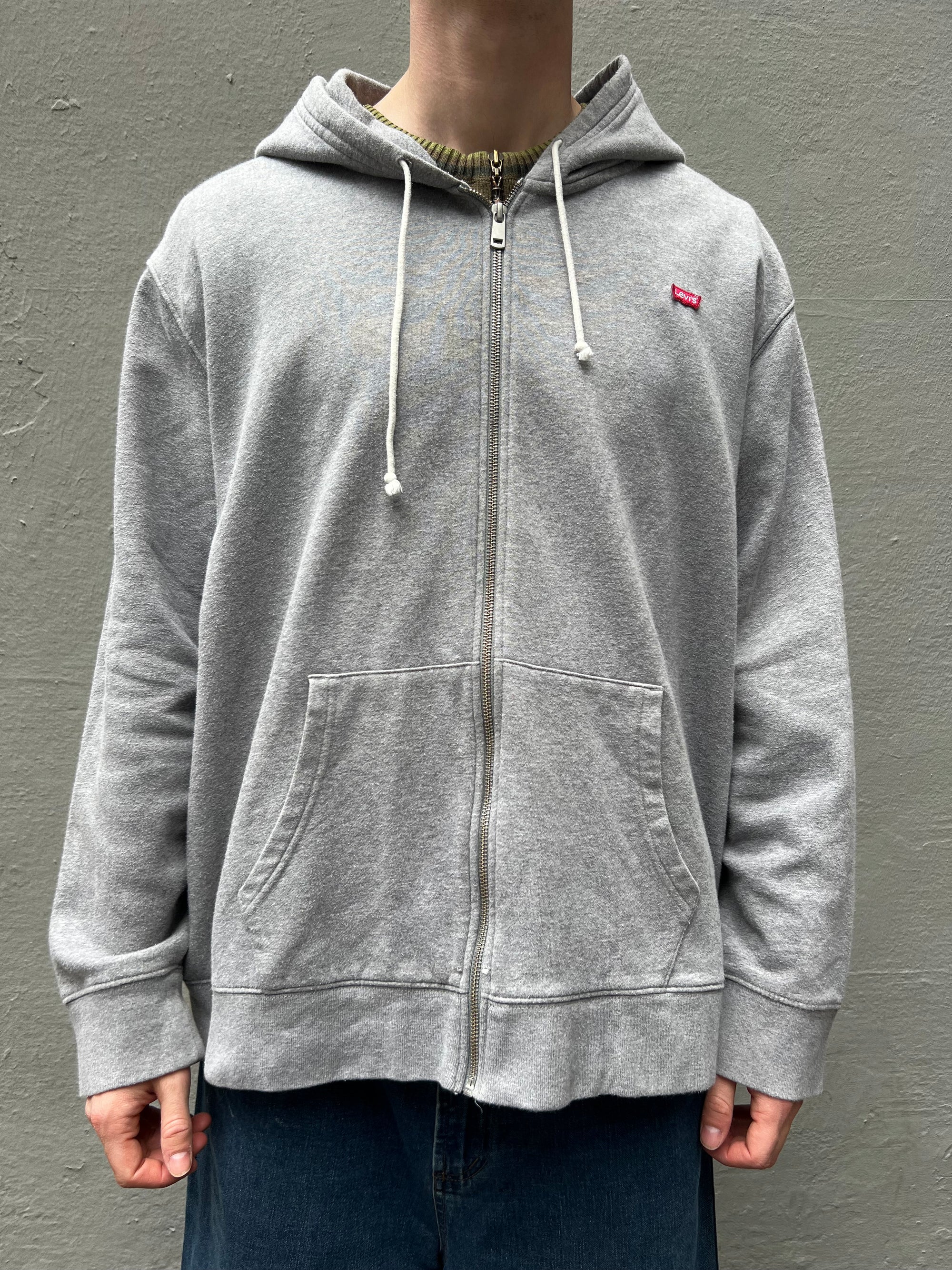 Vintage Levis Grey Zip Hoodie XL/XXL