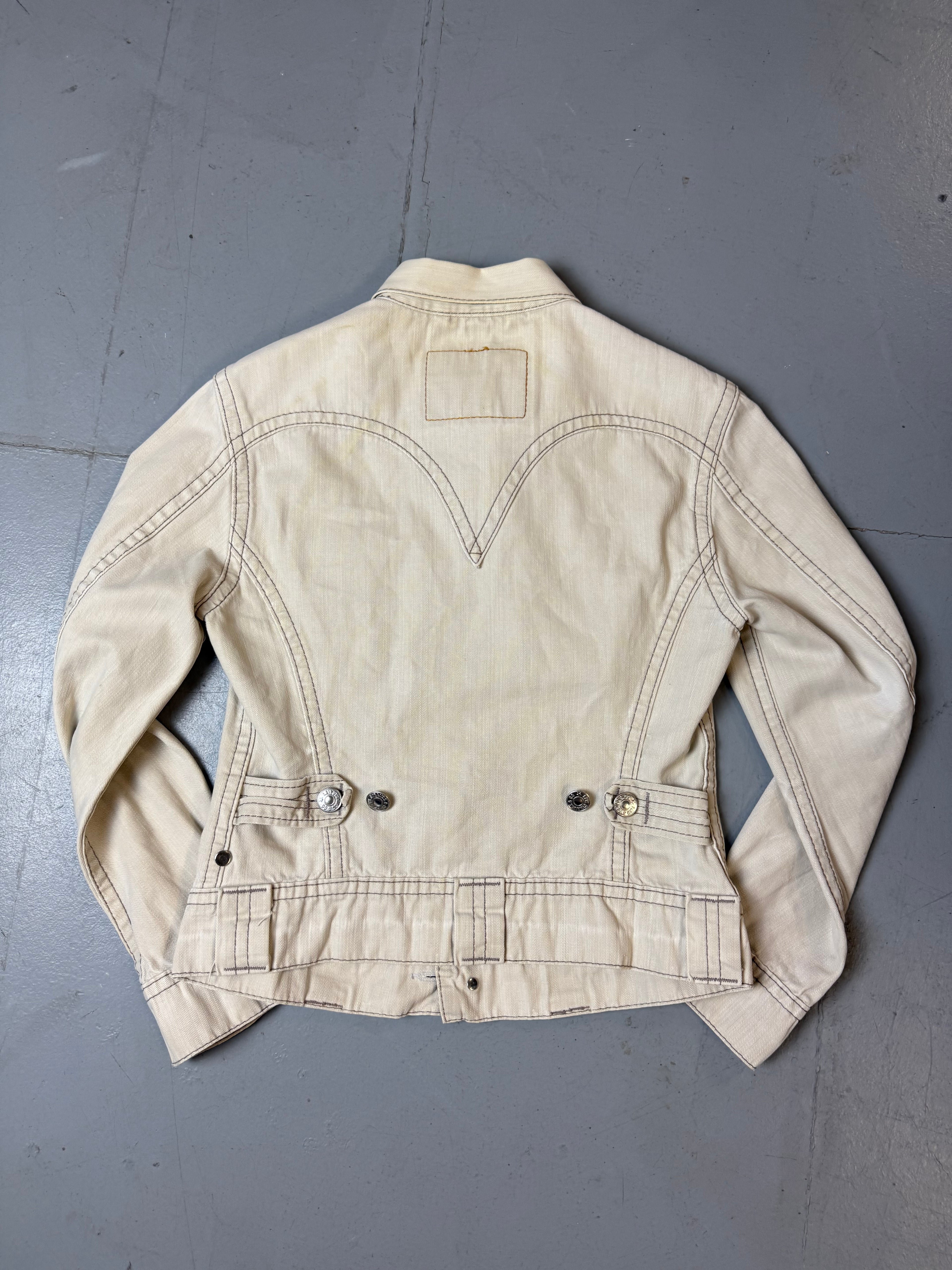 Vintage Levi‘s Creme White Jeans Jacket S