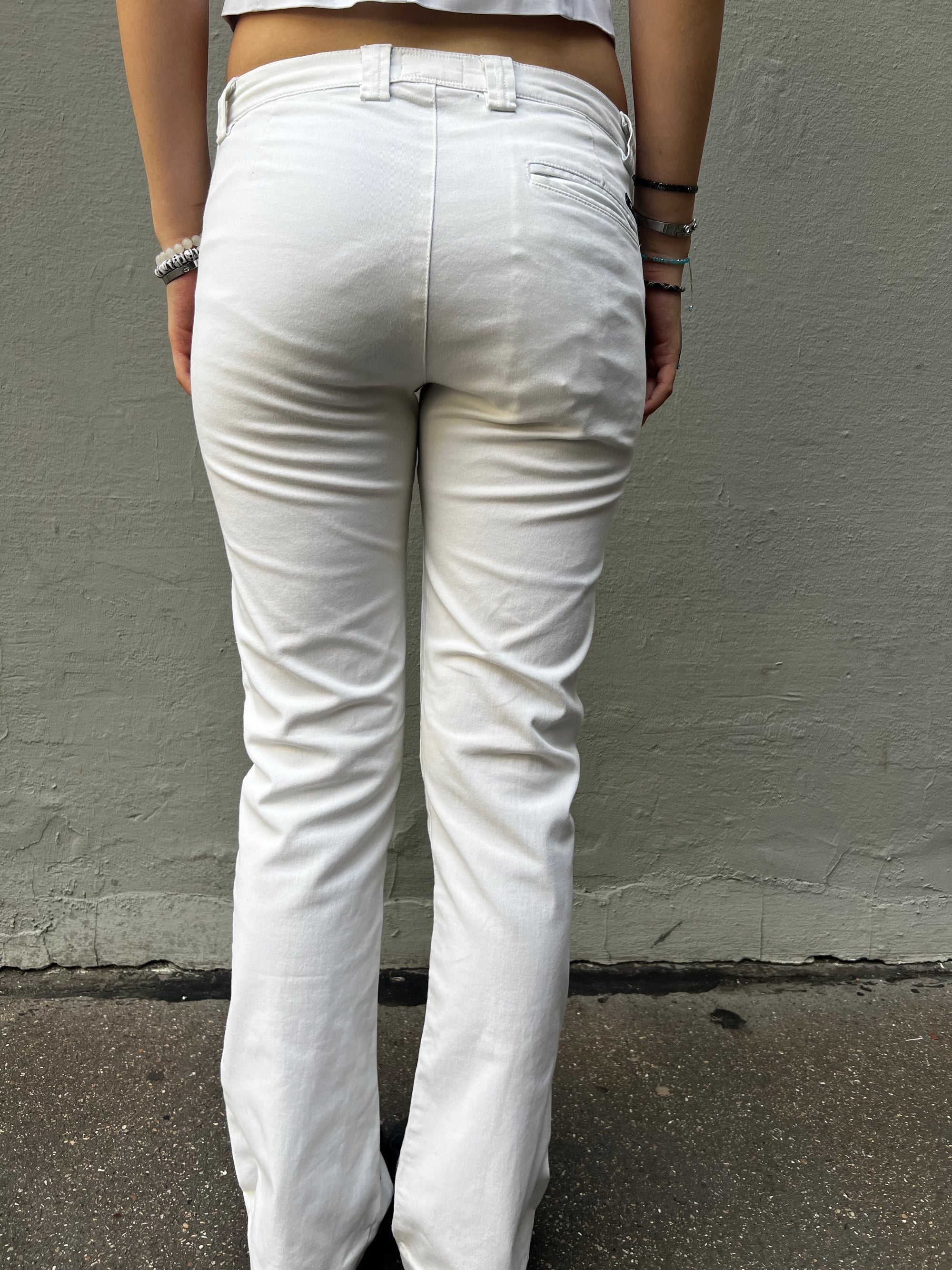 Vintage Low waisted white Energie Pants S