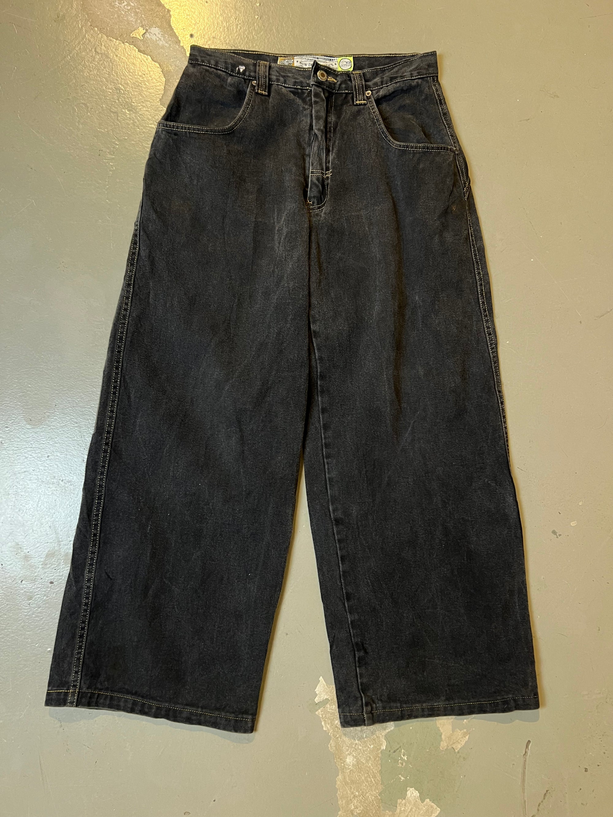 Vintage Dark Grey Baggy Denim Pants M
