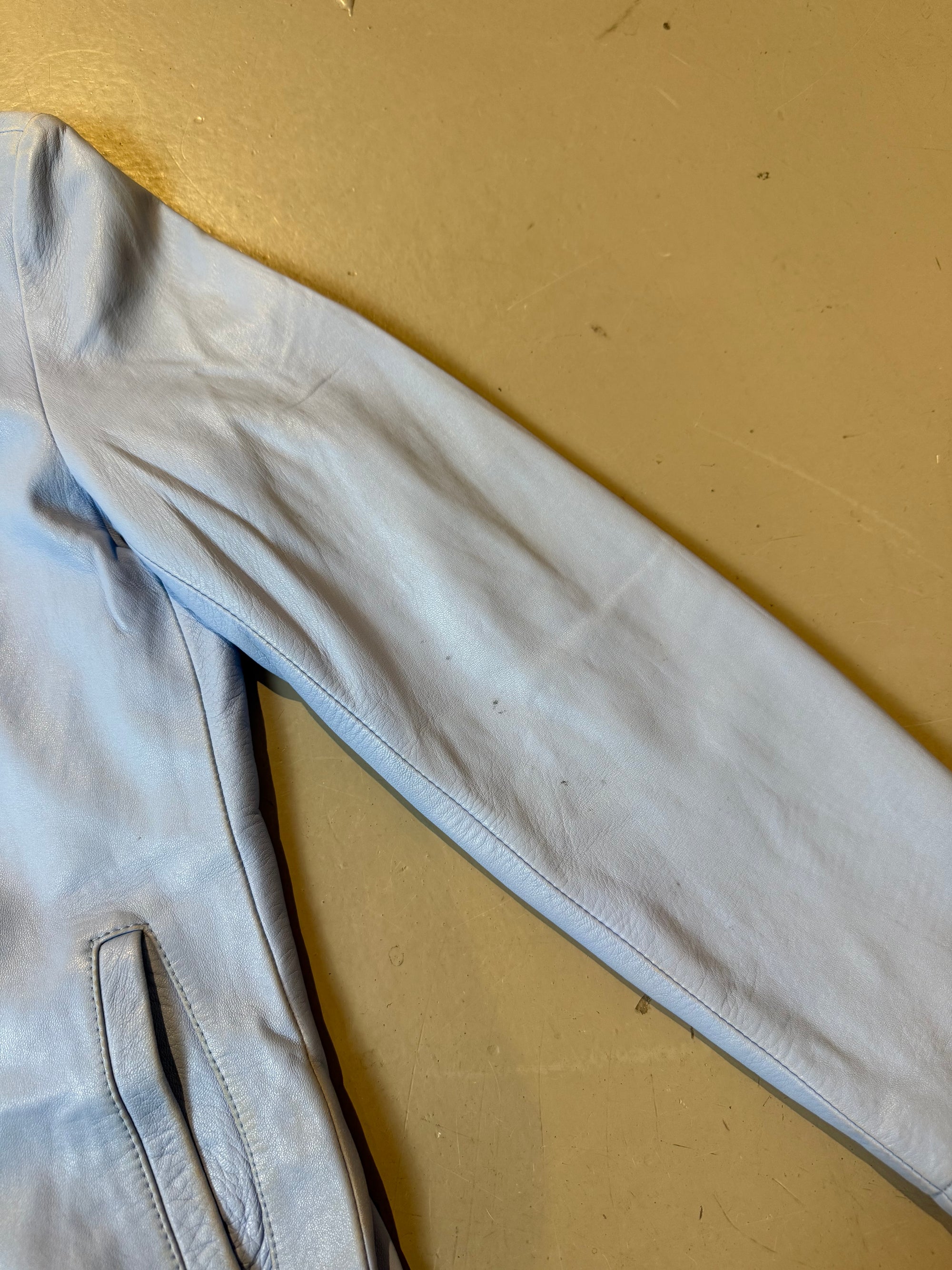 Vintage Babyblue Burberry Leather Jacket XS/S