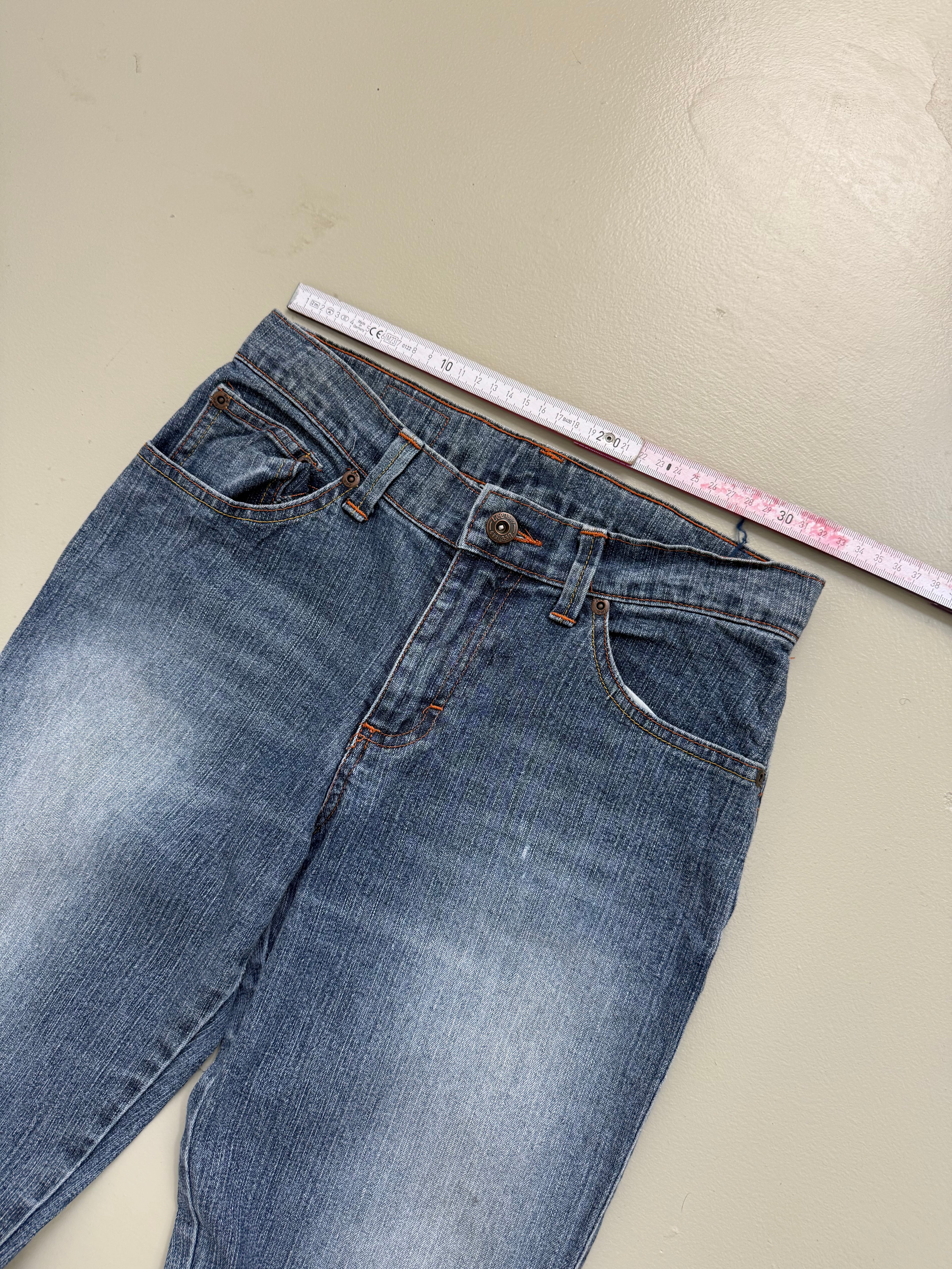 Vintage Lee Flared Orange Stitched Denim XS