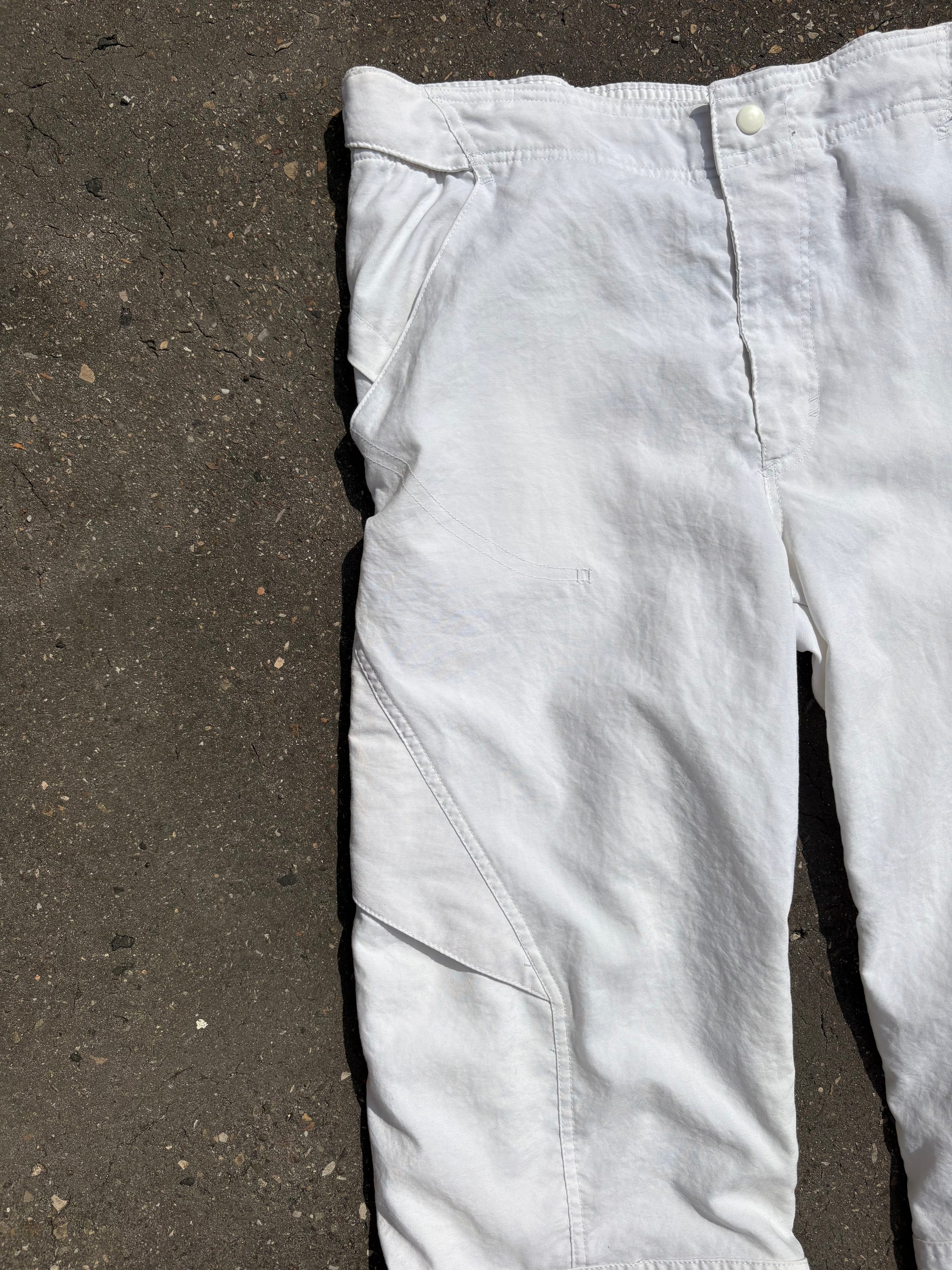 Vintage 3/4 White Nike Track Pants M/L