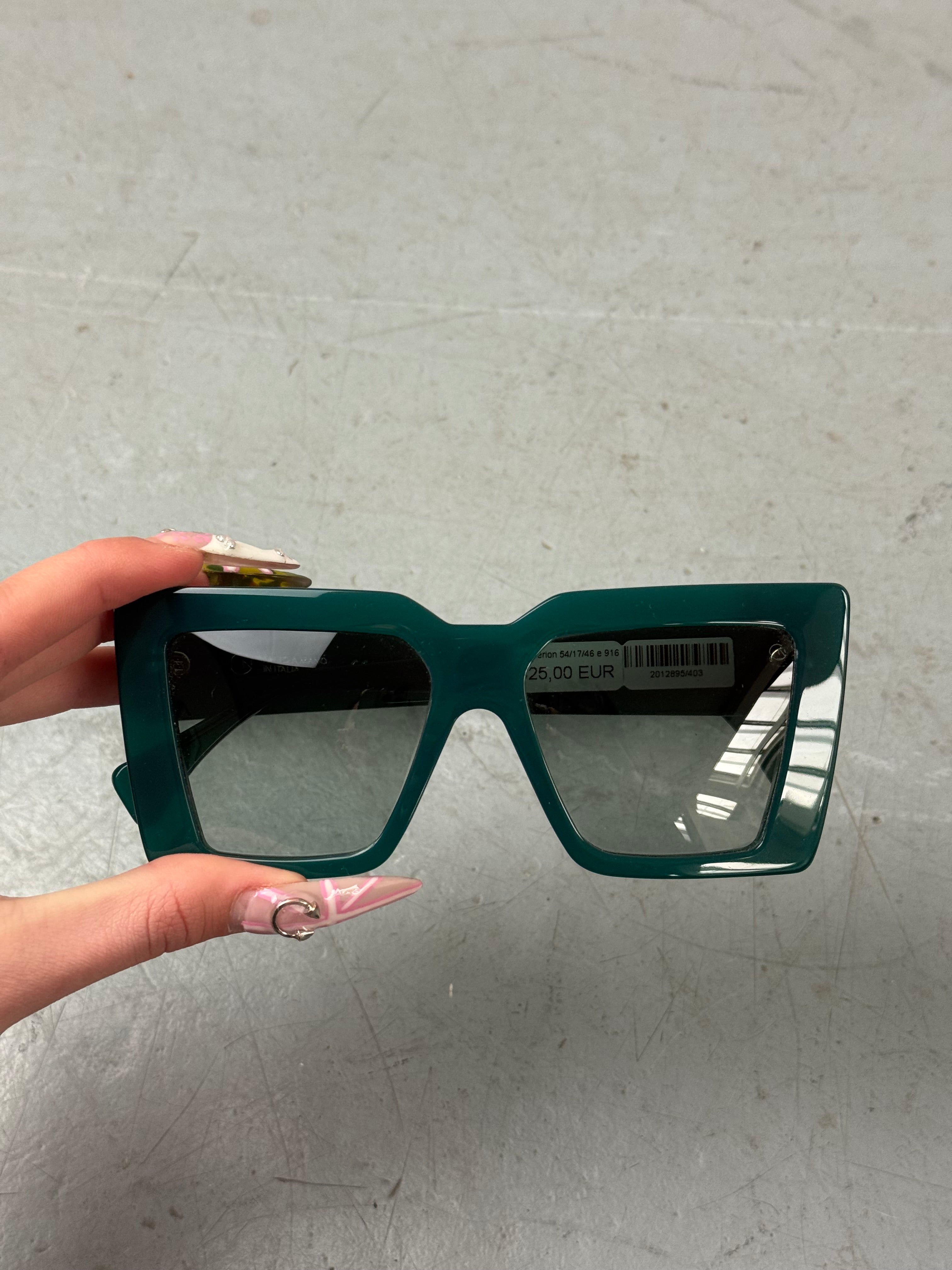 Giorgio Namini Teal Sunglasses Unisex. Y2K Second Hand 2000s Fashion