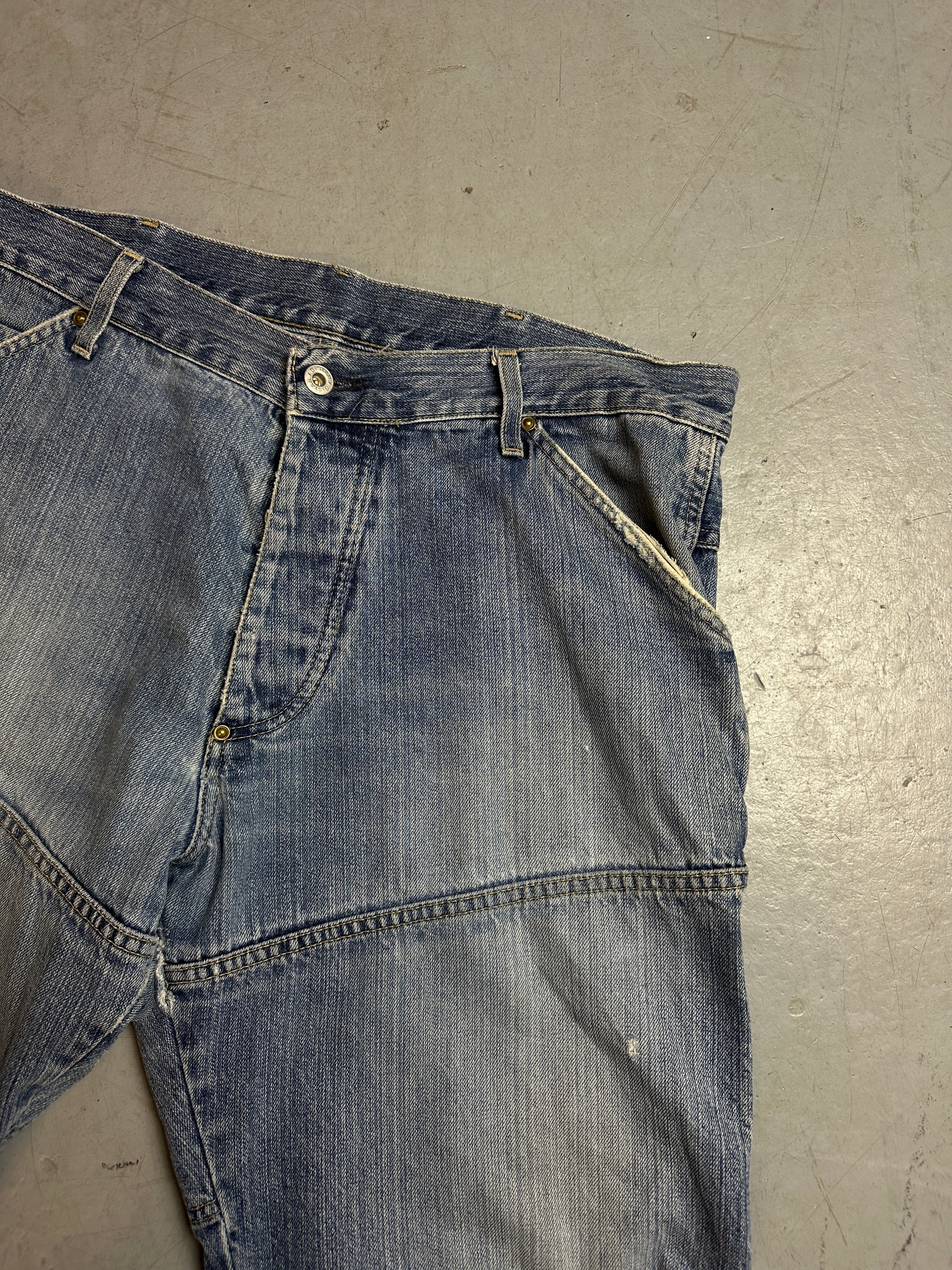Detailbild von Vintage Blue G-Star Raw Denim von vorne