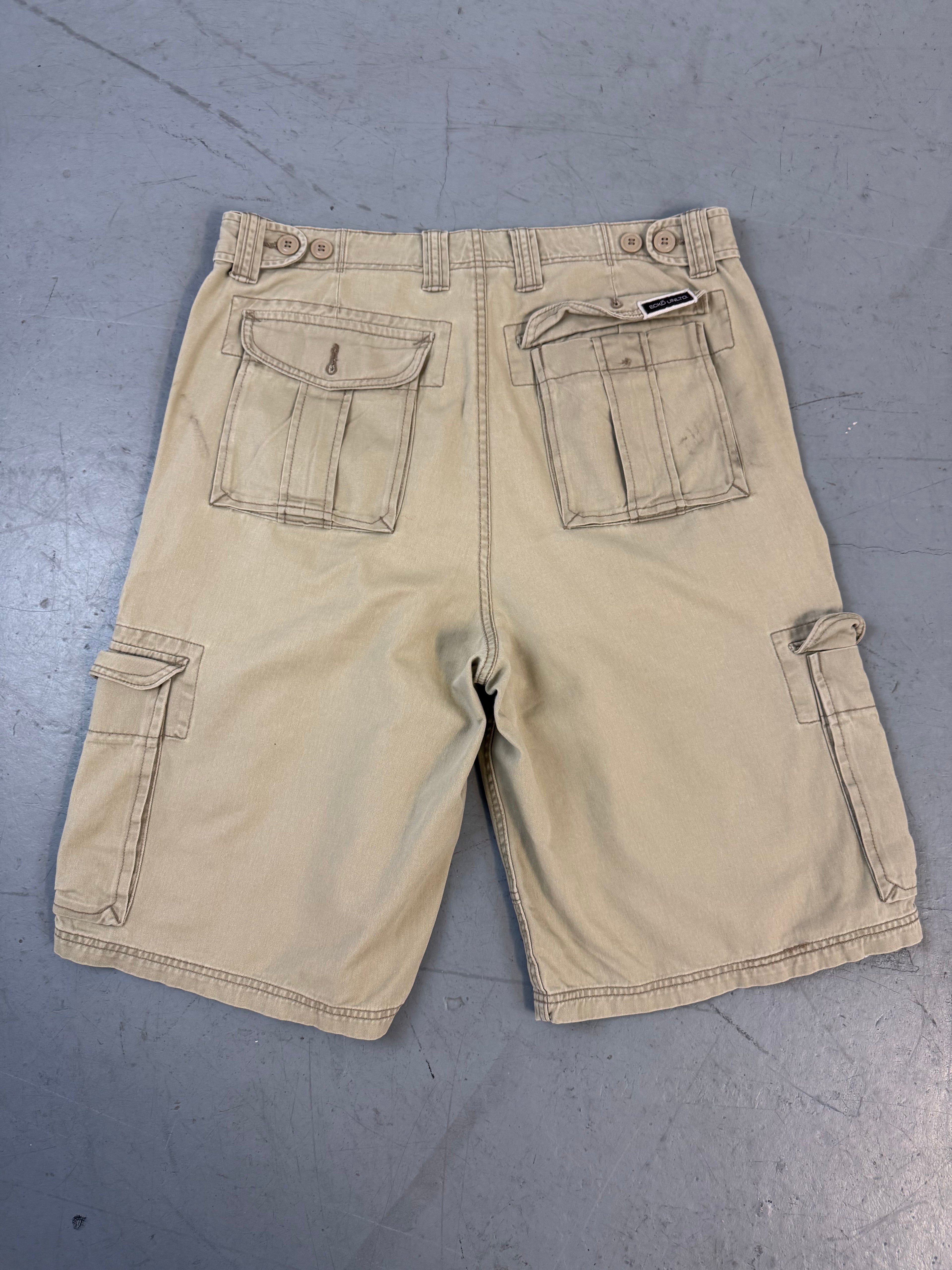 Vintage Ecko Unltd. Beige Cargo Shorts XL