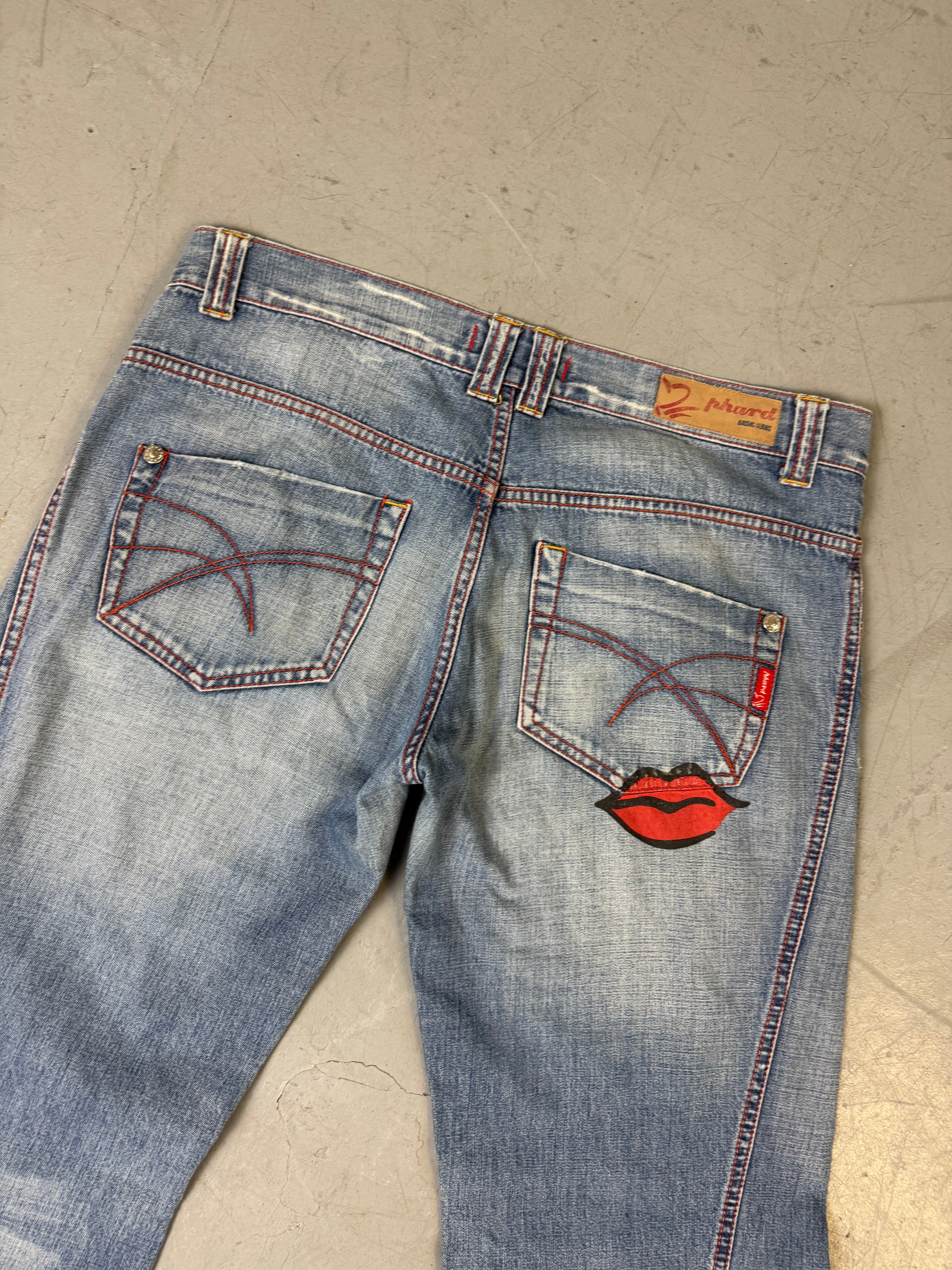 Y2K Phard low waist printed denim 