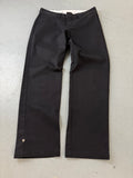 Vintage Dickies Black Slim Straight Pants für Herren. Y2K Second Hand 2000s Fashion
