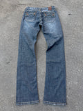 Y2K Laguna Beach „Huntington Beach“ Grey Blue Mid Waist Denim  für Damen. Y2K 2000s Fashion