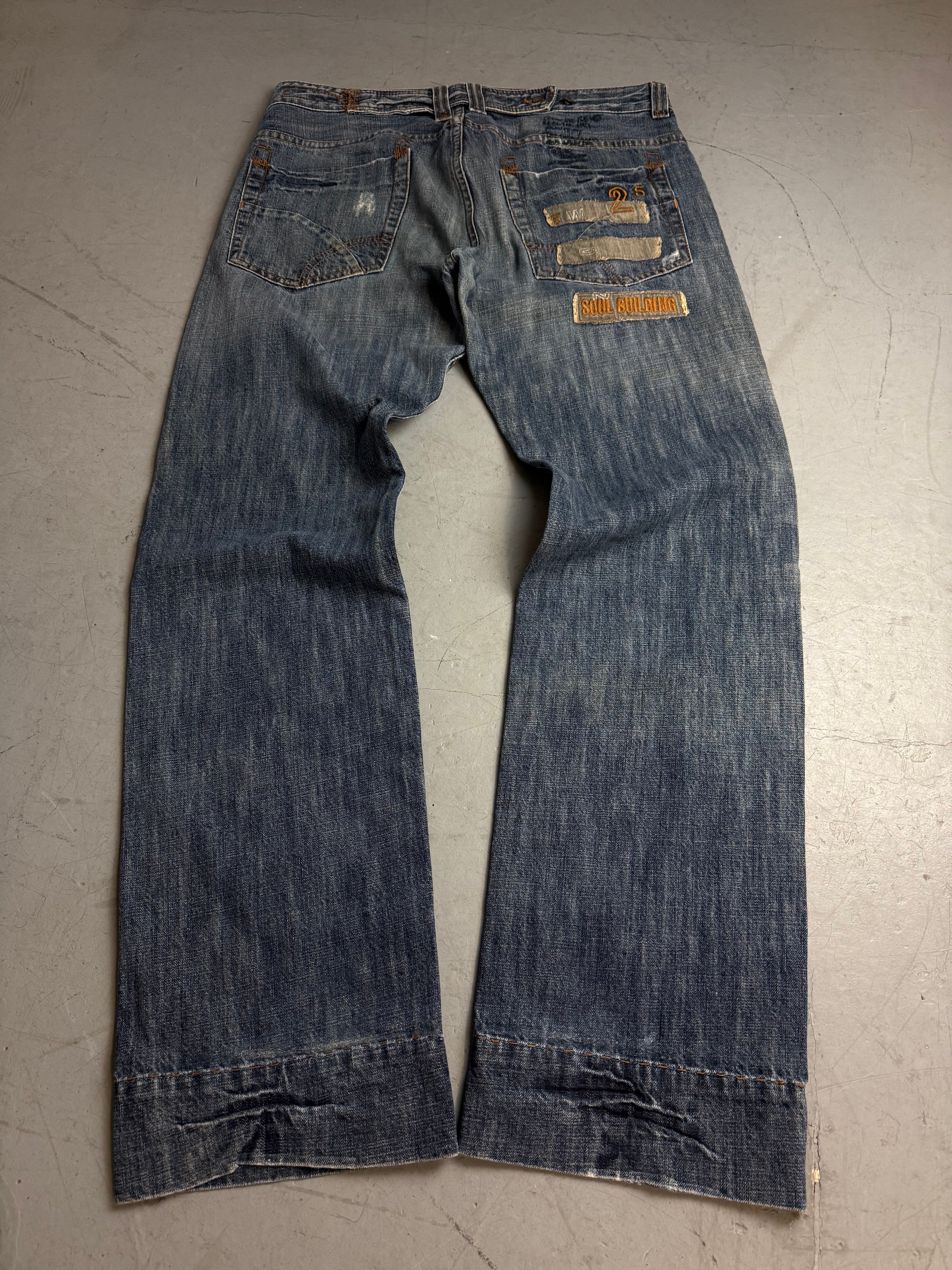 Gas Super Tall Baggy Denim Jeans für Herren. Vintage Y2K second Hand Fashion. 