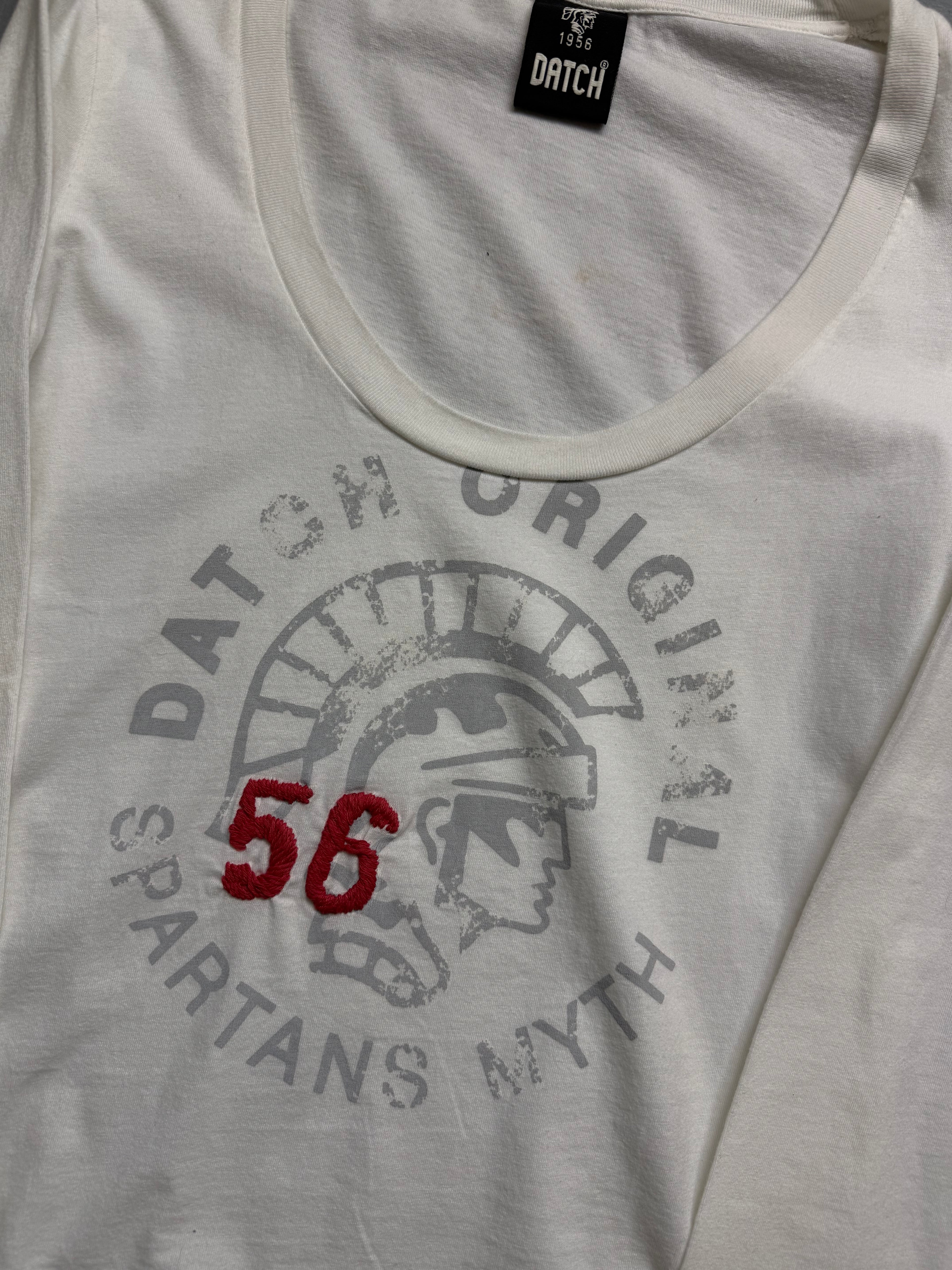 Vintage White Datch Printed Top M