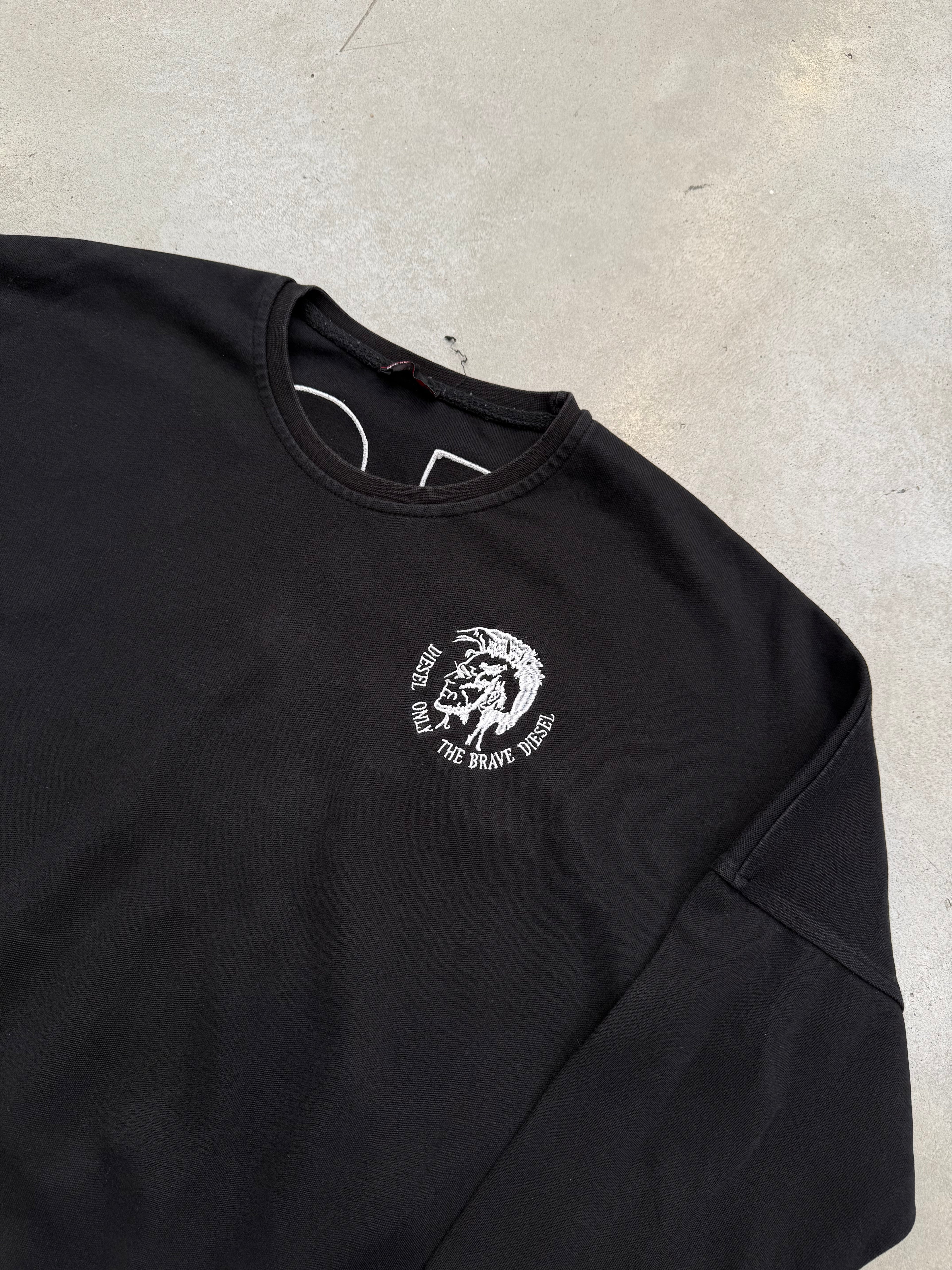 Vintage Diesel Black Crewneck Sweater XXL