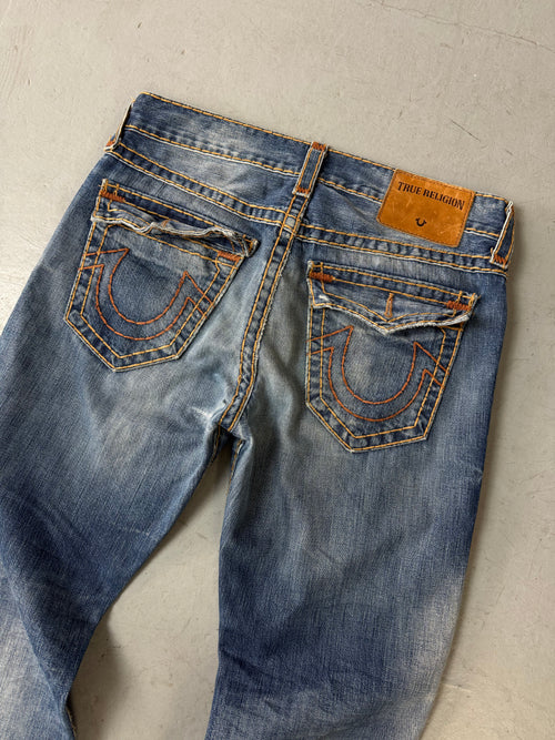 Vintage True Religion baggy Denim für Herren Y2K Second Hand Fashion