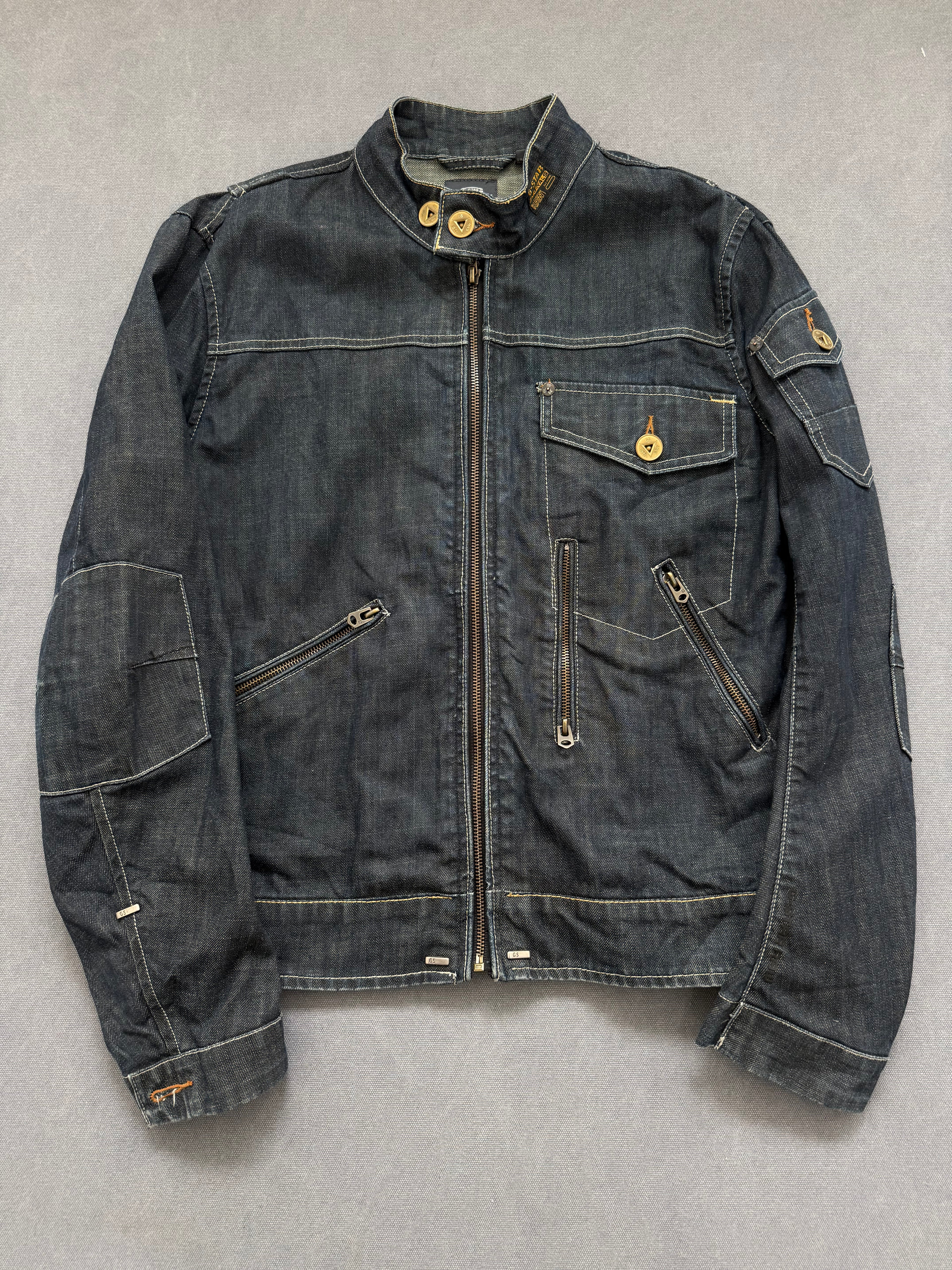 Vintage G-star Raw Denim Jacke für Herren. Y2K Second Hand 2000s Fashion