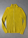 Vintage GAS Yellow Knit Zip Up M
