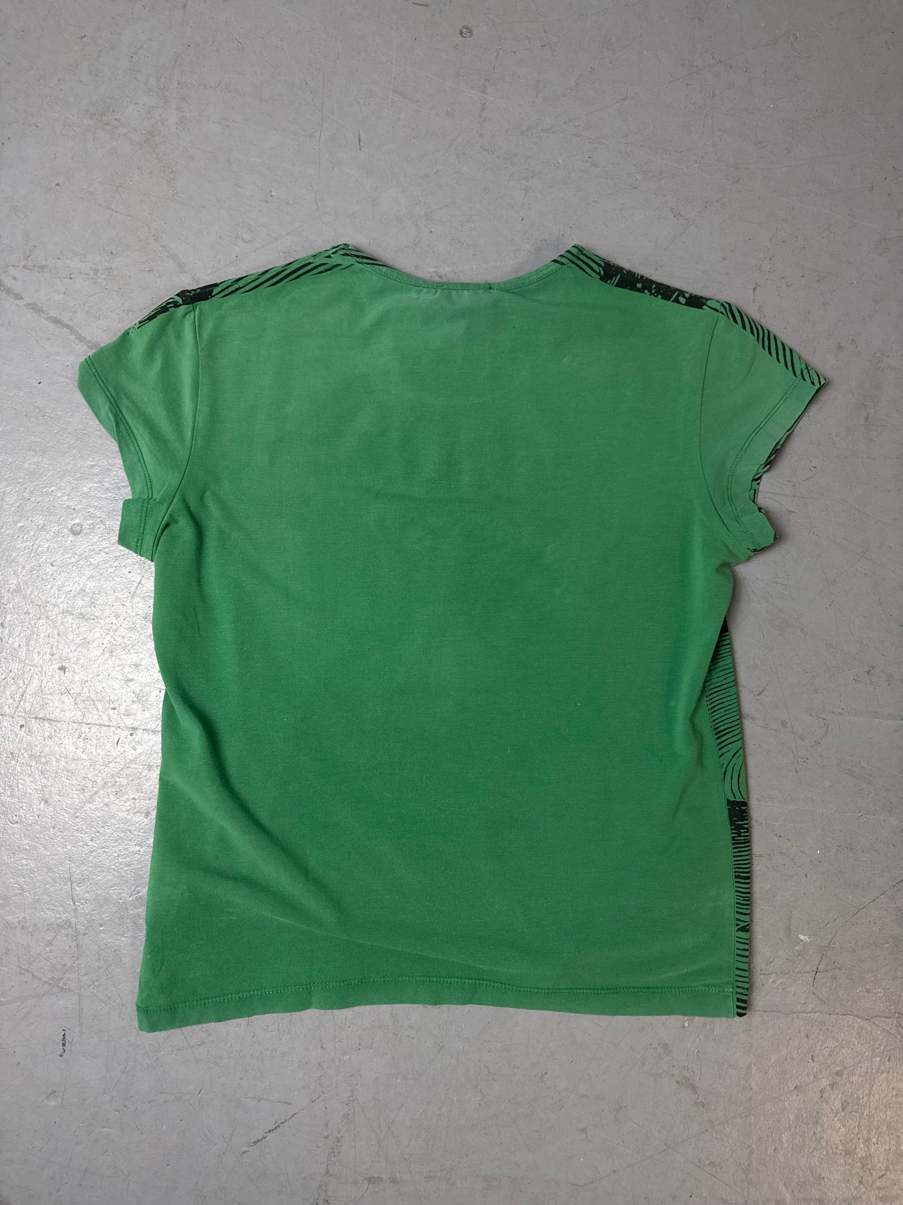 Produktbild von grünem Cavalli Top auf grauem Boden