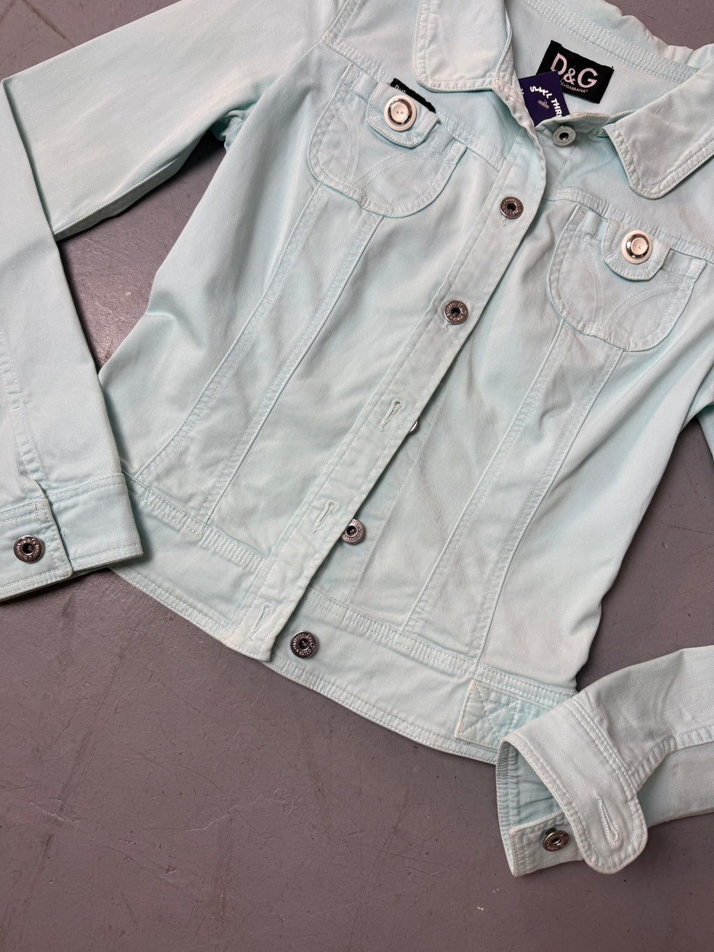 Vintage Dolce&Gabbana Turqoise Denim Jacket S