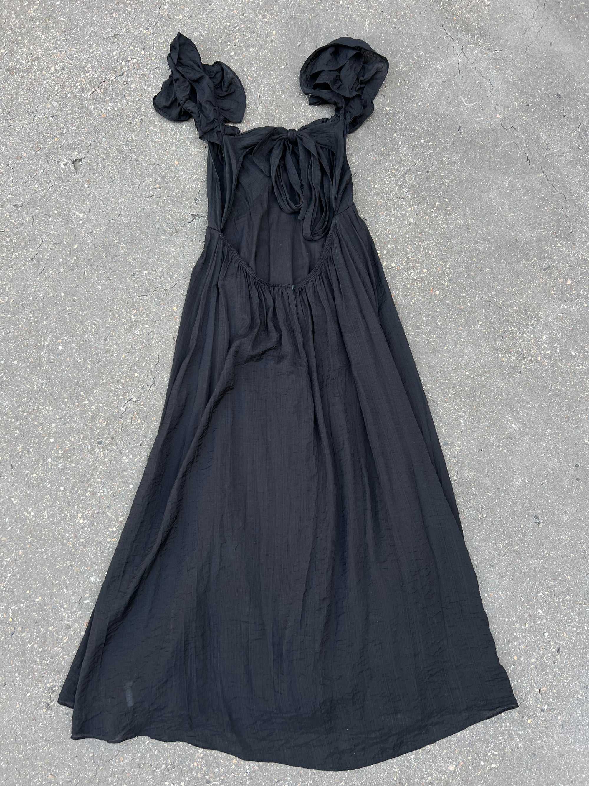 Vintage Black Maxi Dress M