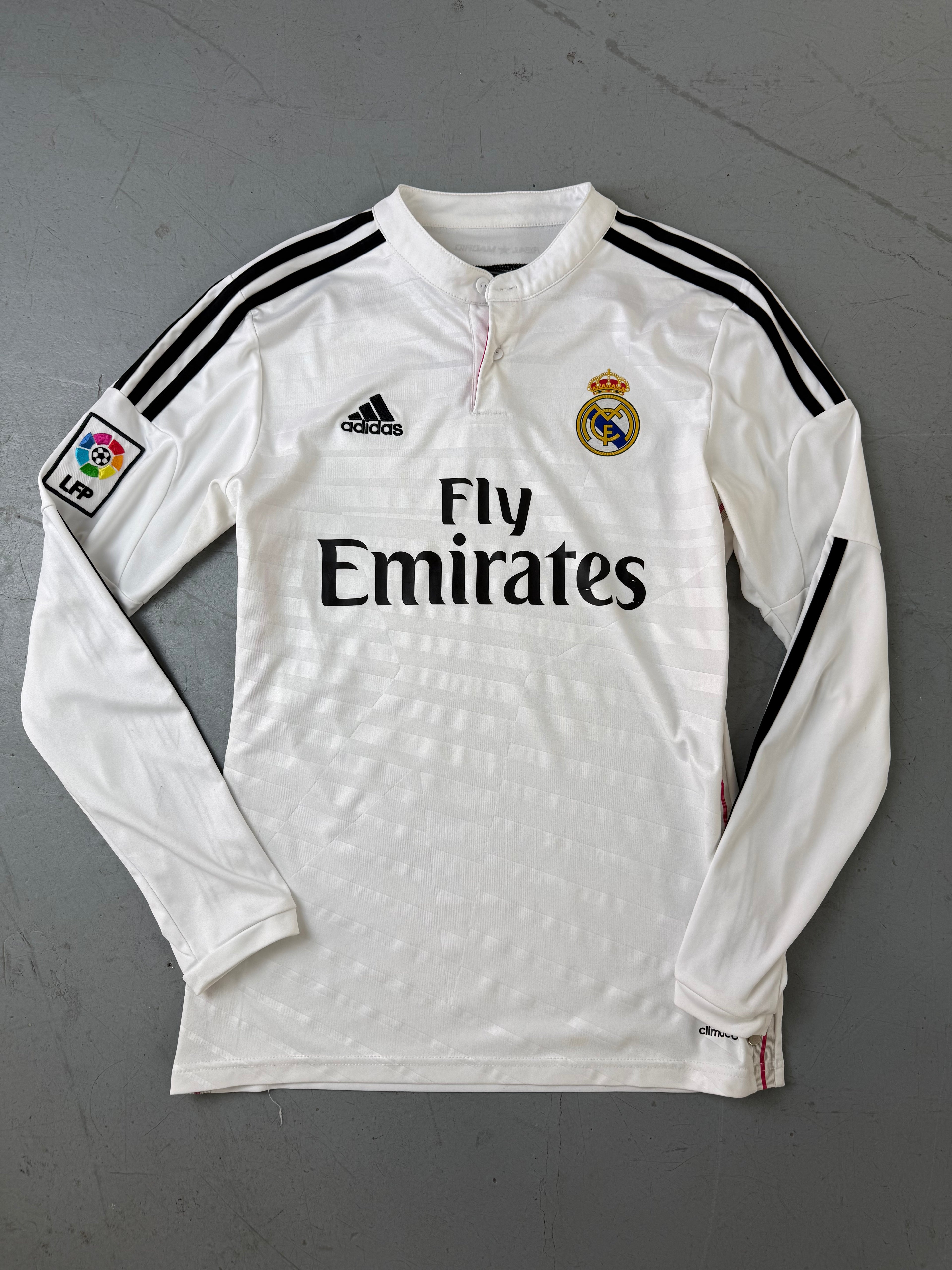 Vintage Adidas Real Madrid 14/15 Home Jersey für Herren. Y2K Second Hand 2000s Fashion