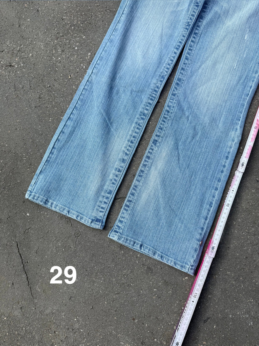 Y2K Laguna Beach „Hermosa Beach“ Light Blue Mid Waist Denim M/L + BOX