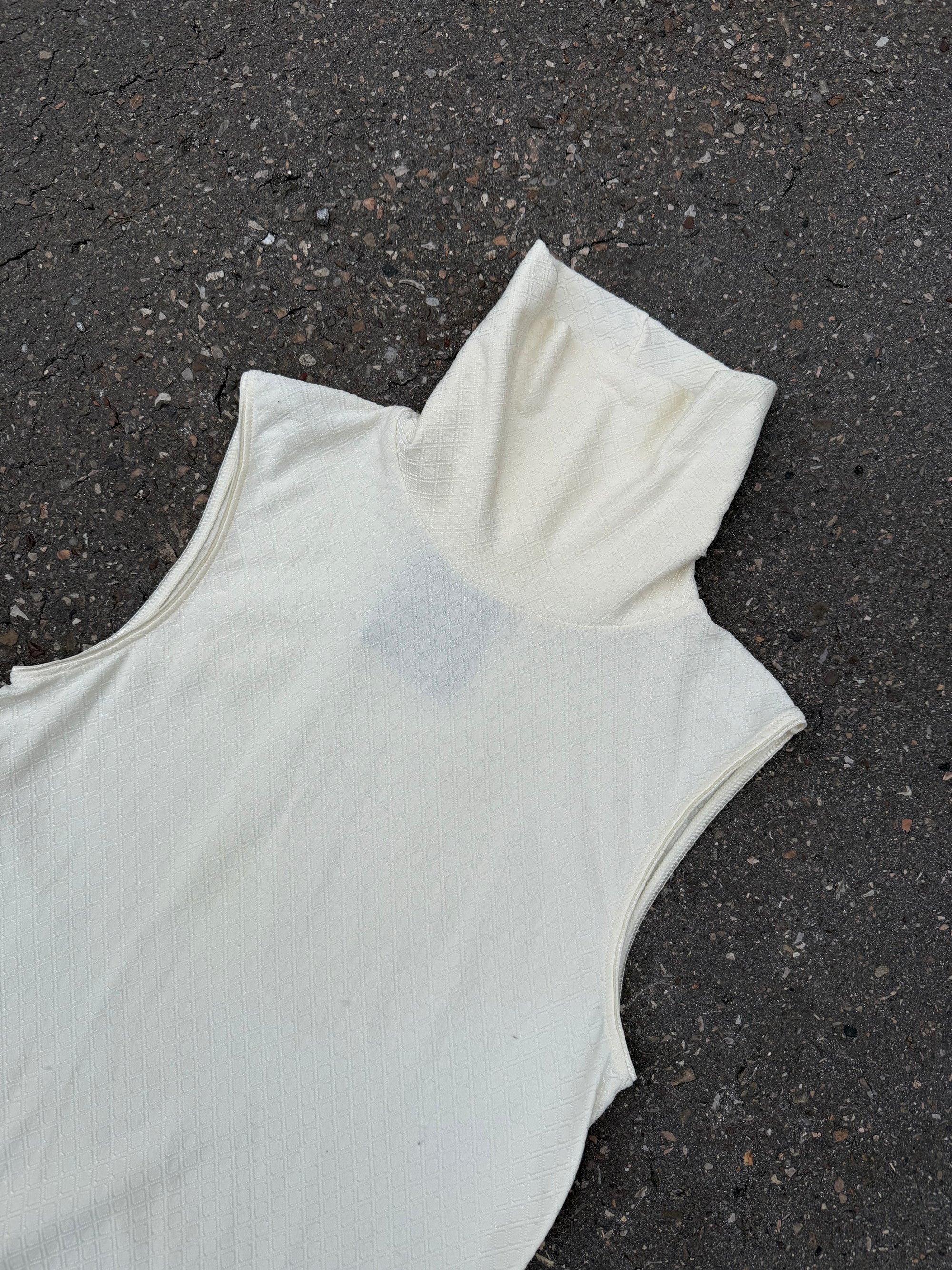 Vintage Creme Turtleneck Top M