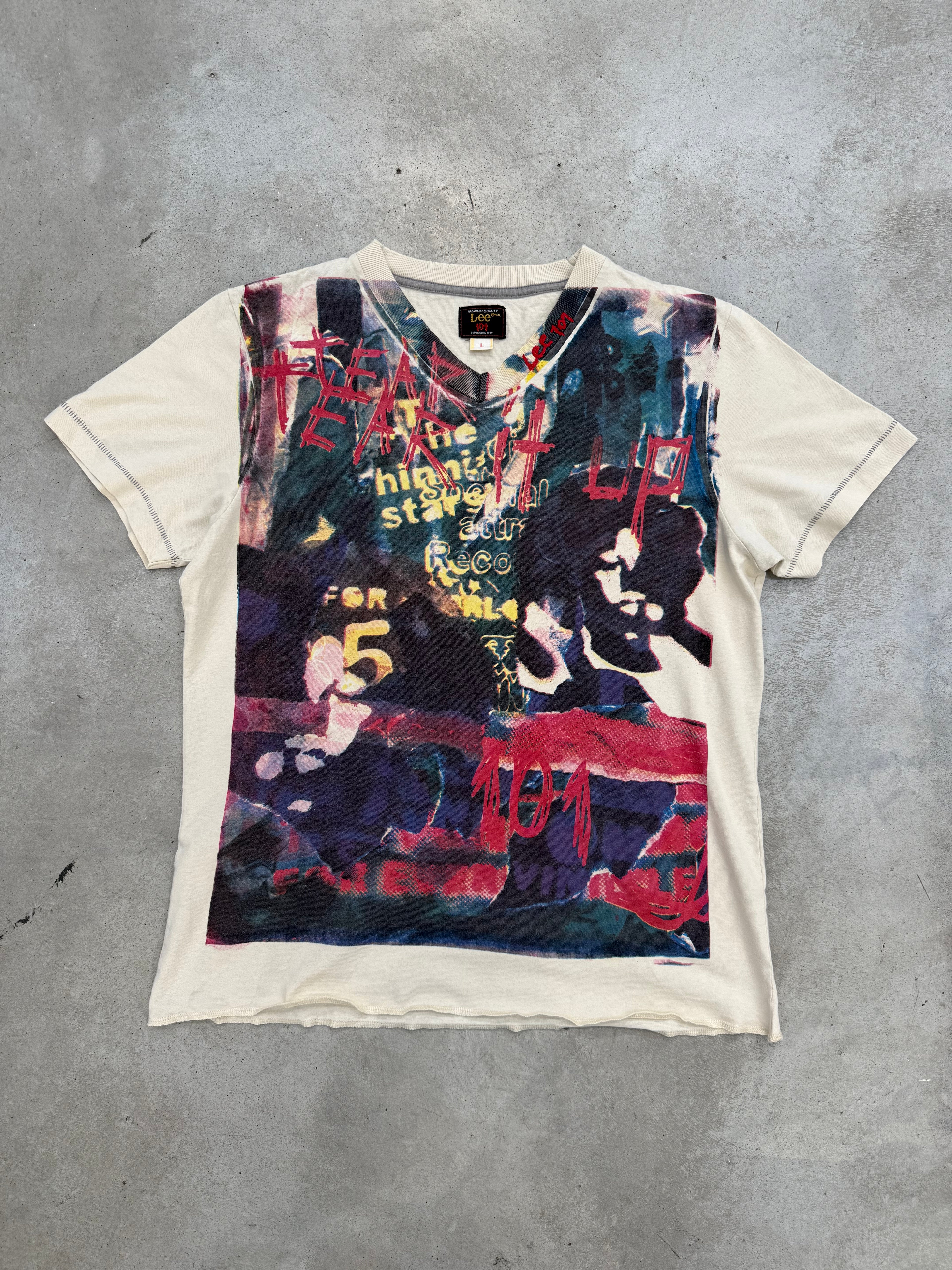 Vintage Lee „Tear it up“ Printed T-Shirt L