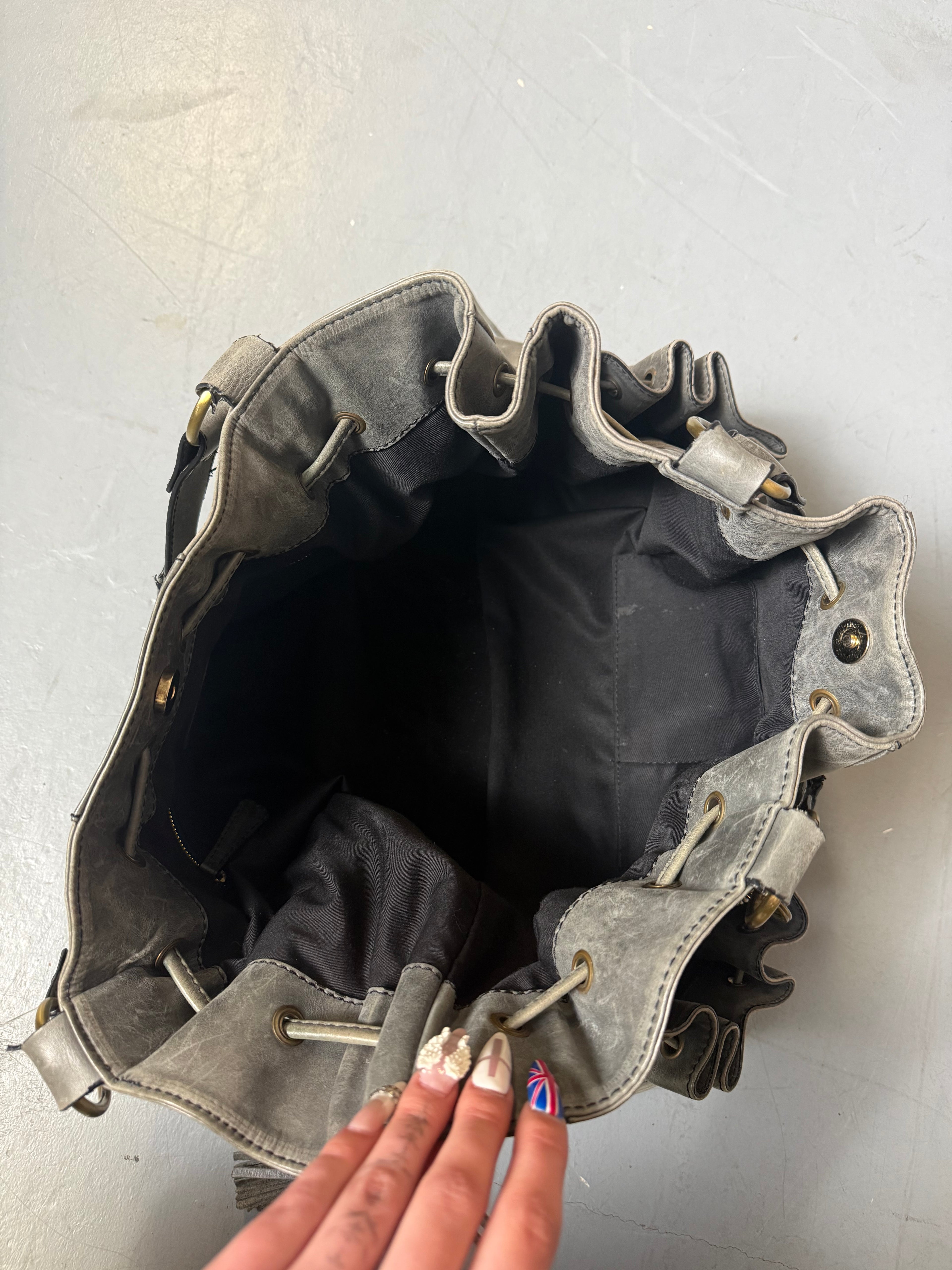 Vintage Dolce&Gabbana Grey Leather Handbag