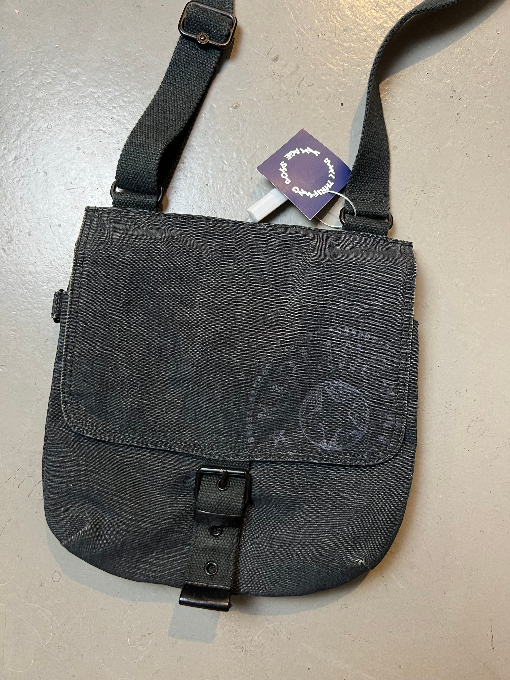 Vintage Grey Kipling Crossbody Bag