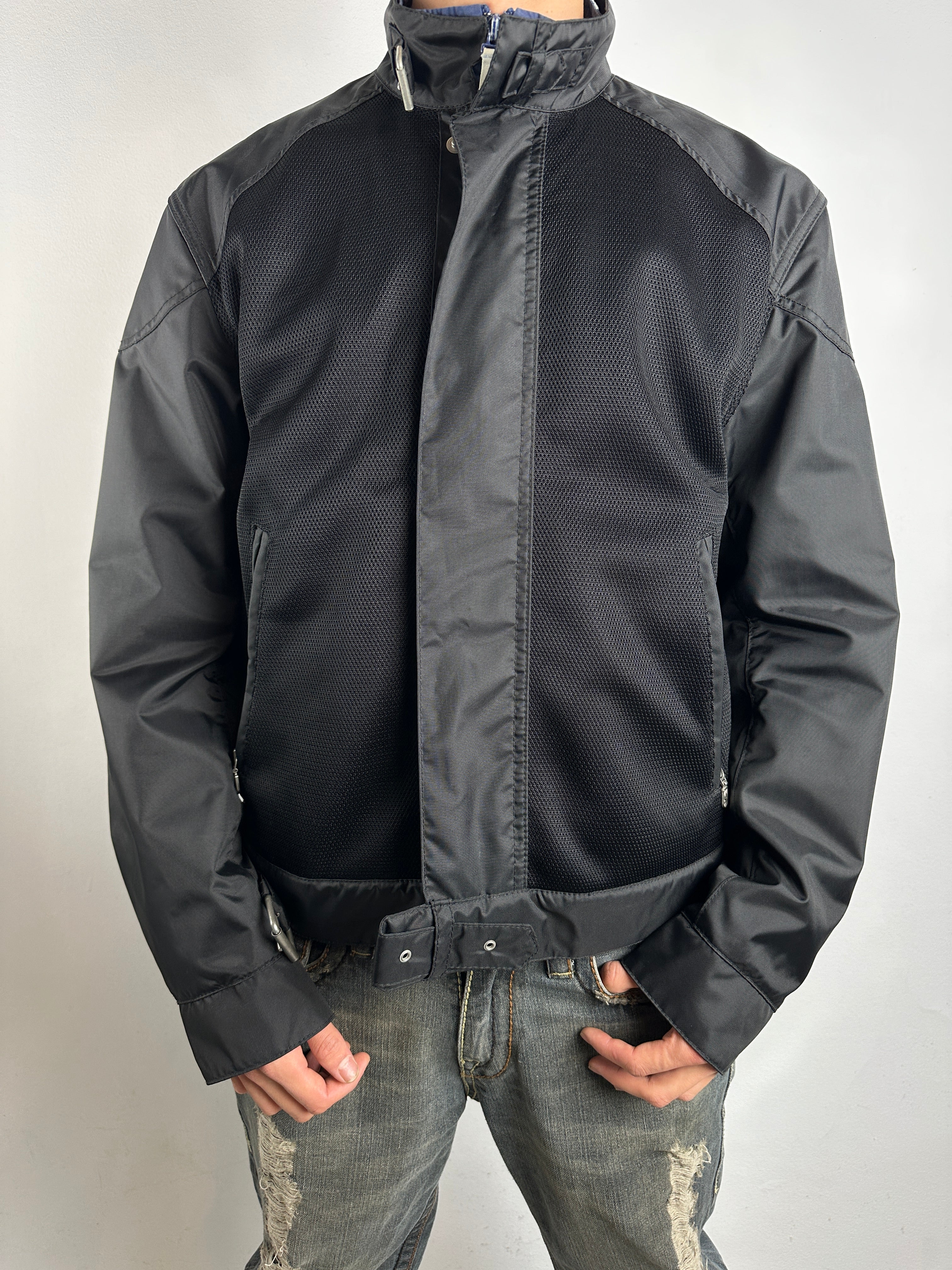 Tragebild von Vintage Black Belstaff Jacket M/L von vorne