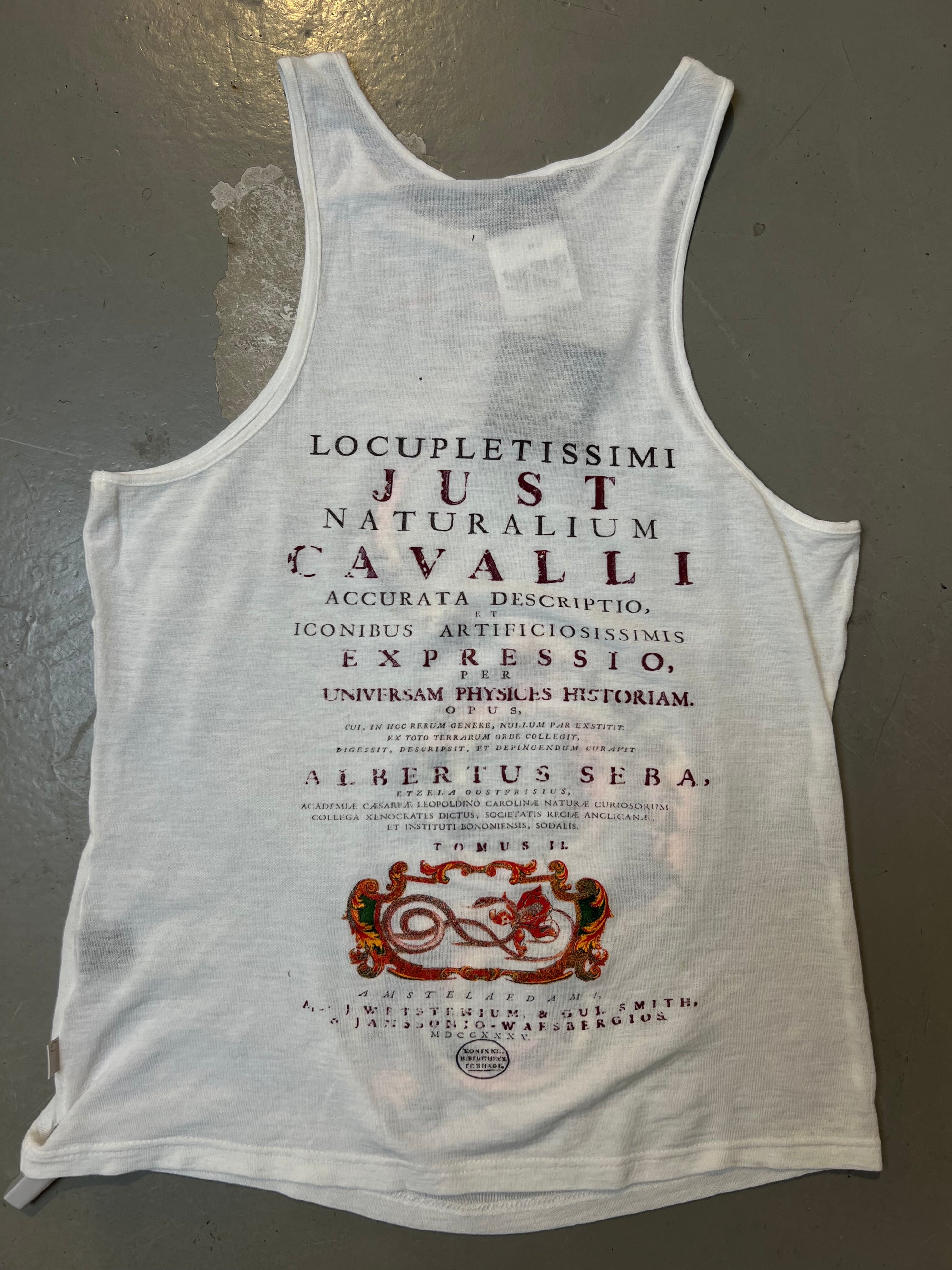 Vintage Just Cavalli White Snake Tank Top S/M