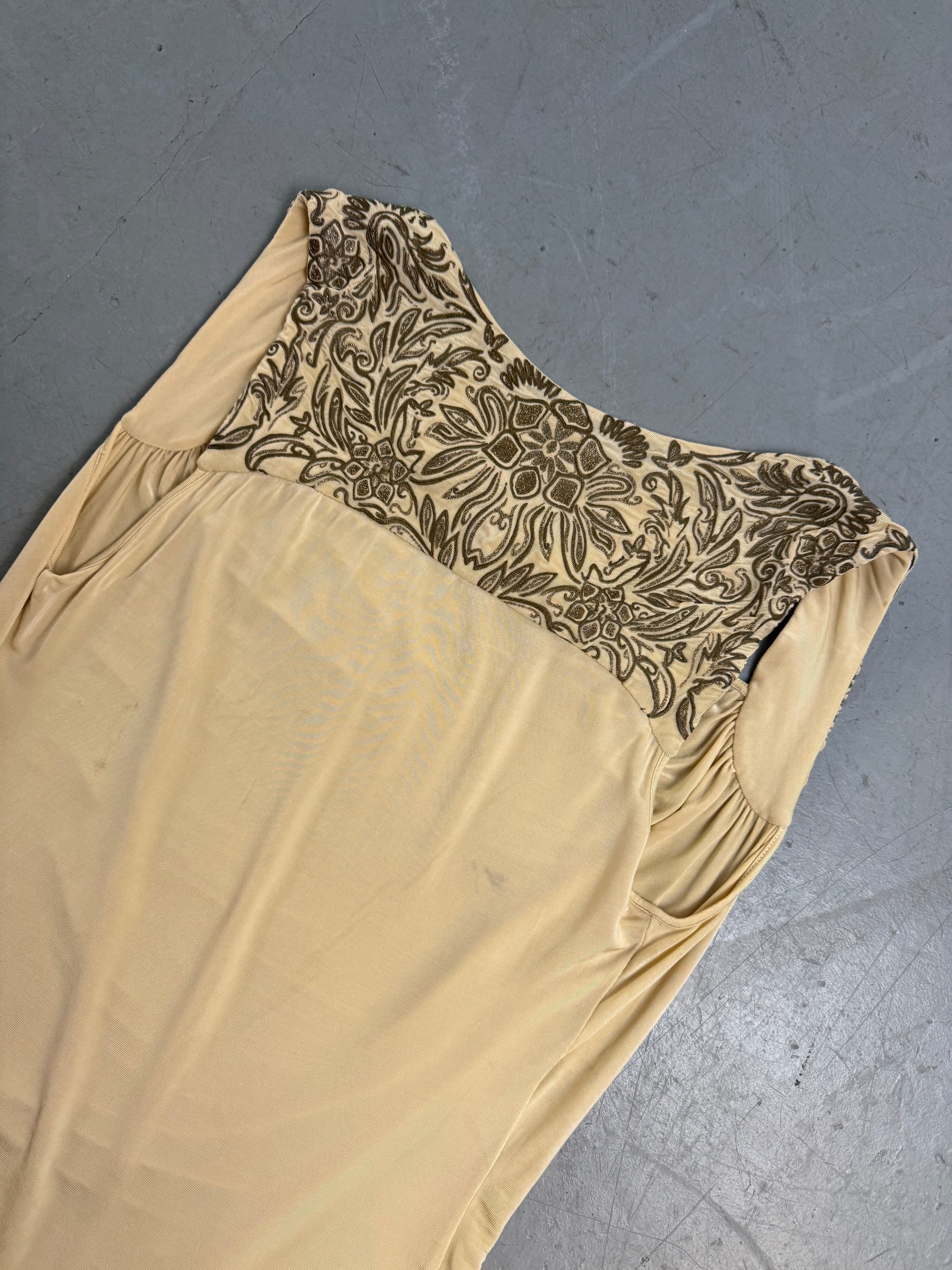 Vintage Just Cavalli Beige Satin Top L