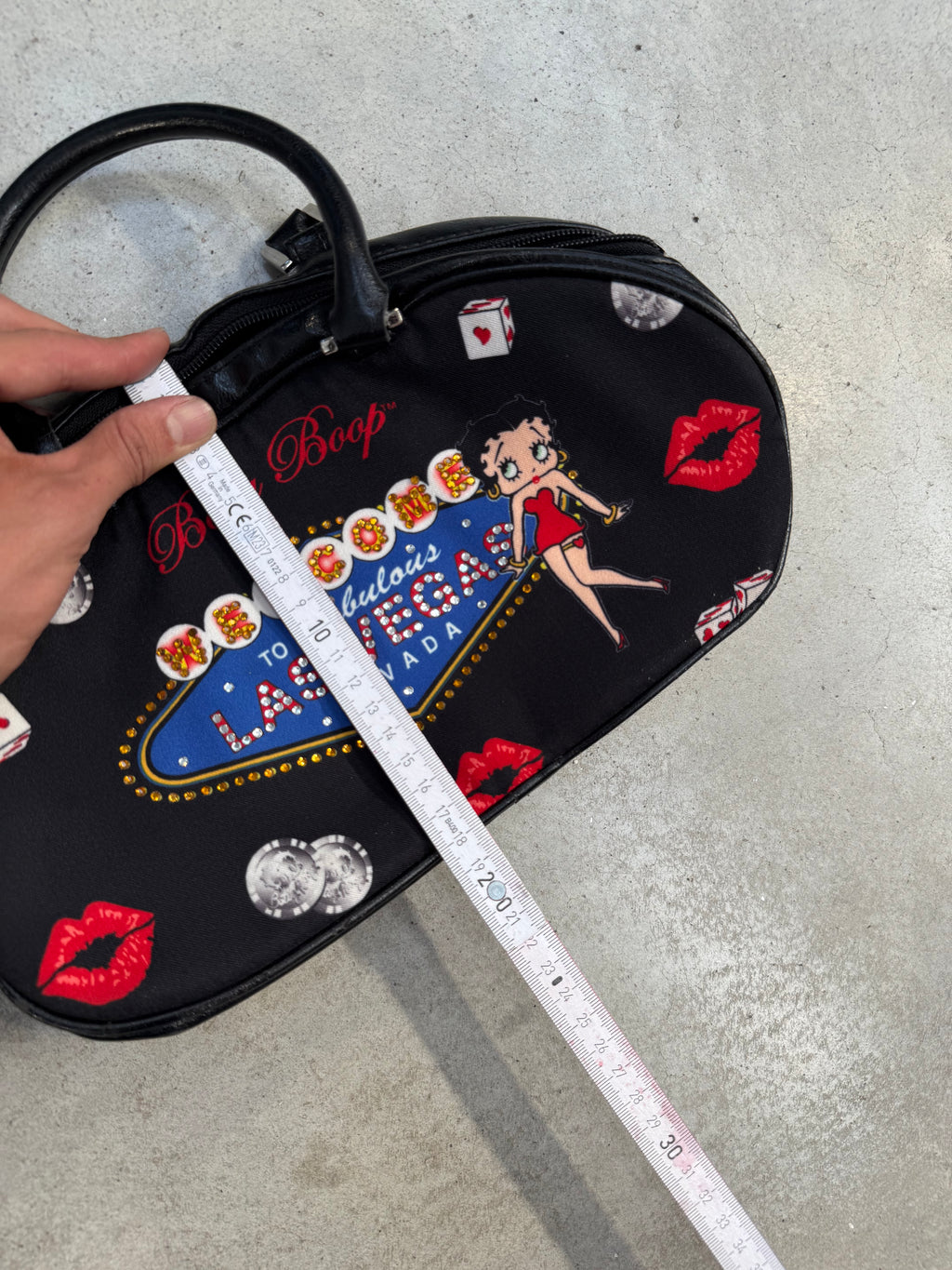 Vintage Betty Boop Las Vegas Bag für Frauen. Y2K Second Hand 2000s Fashion