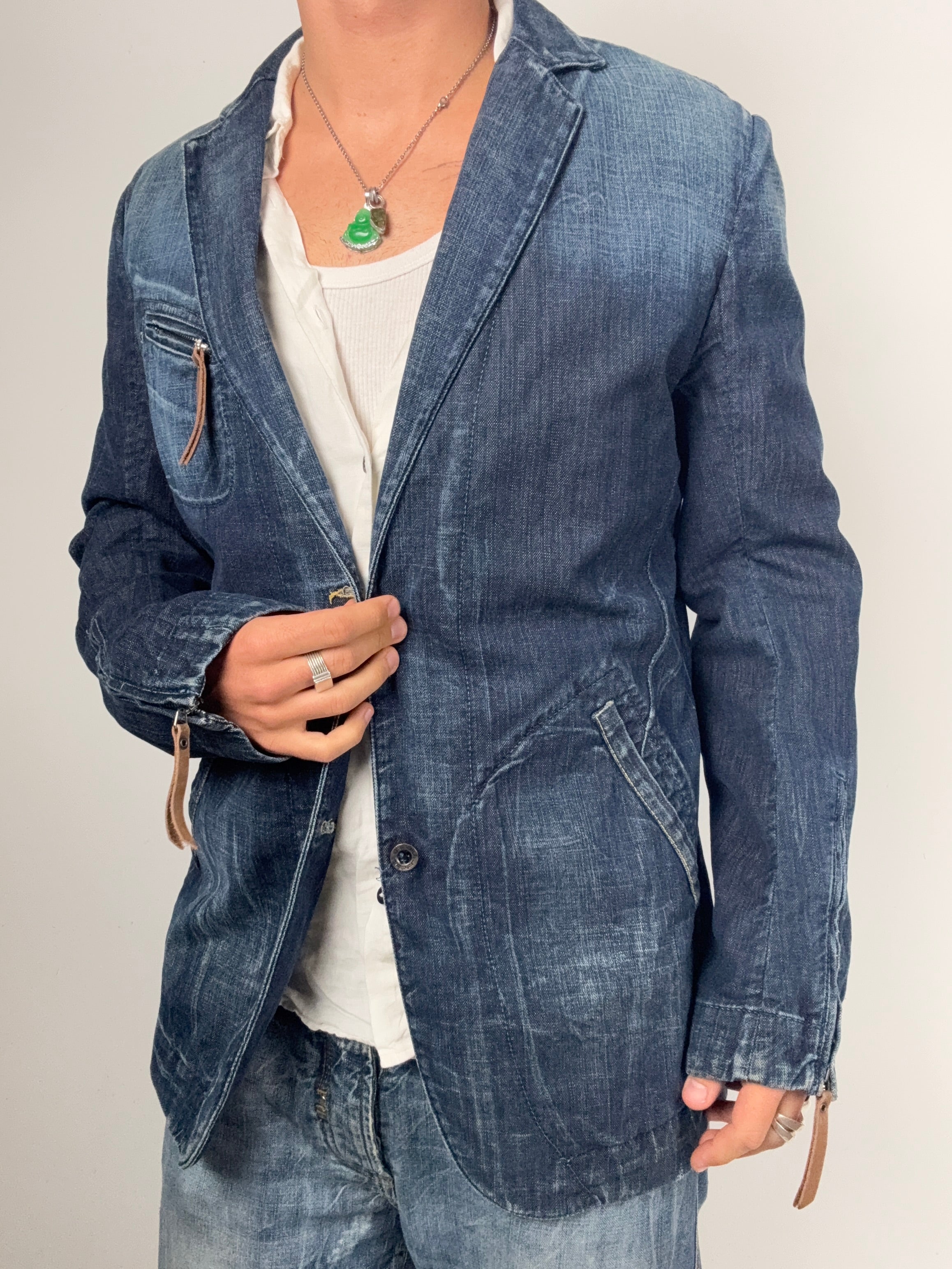 Vintage Diesel Dark Denim Coat XL