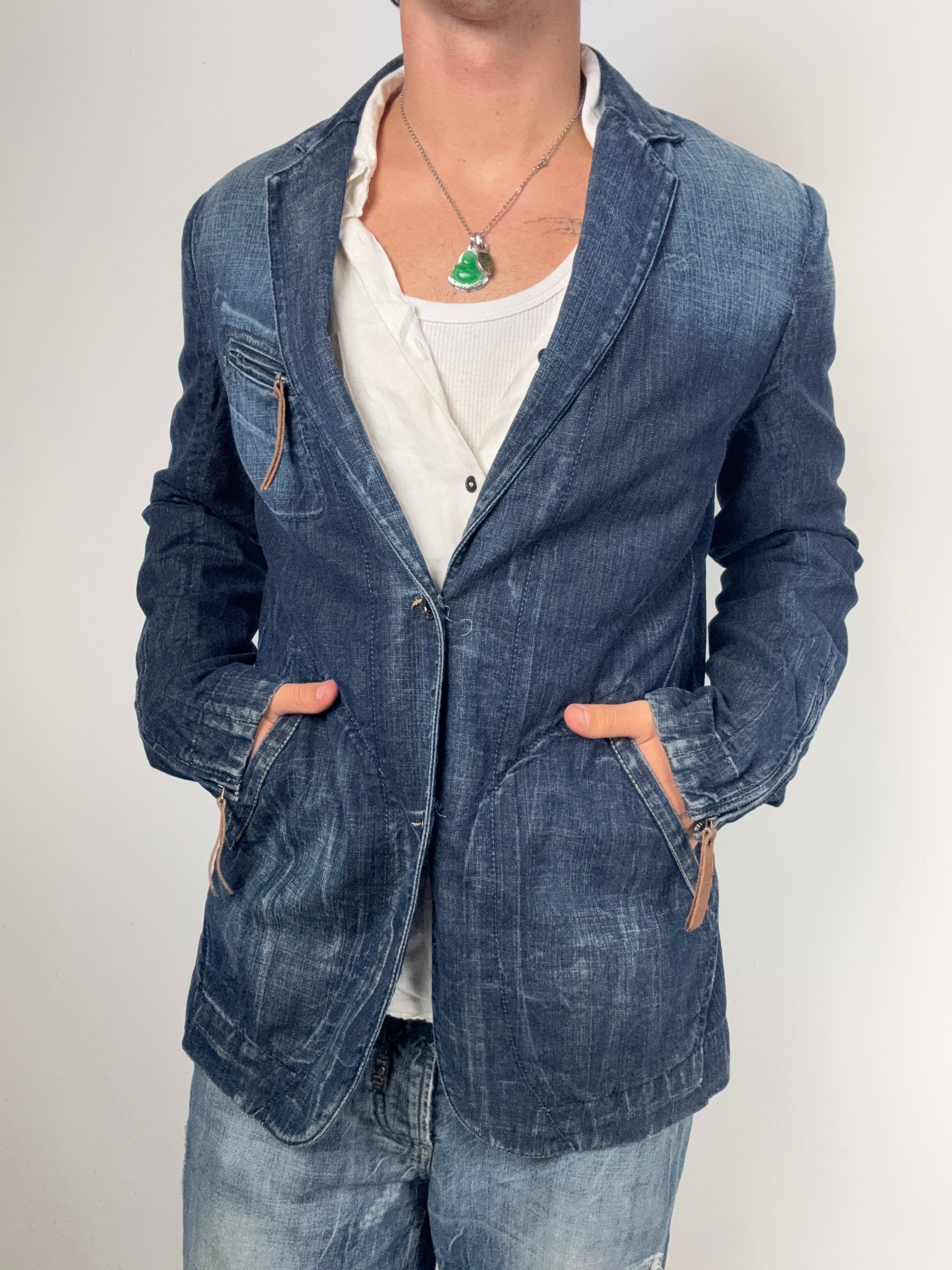 Vintage Diesel Dark Denim Coat XL