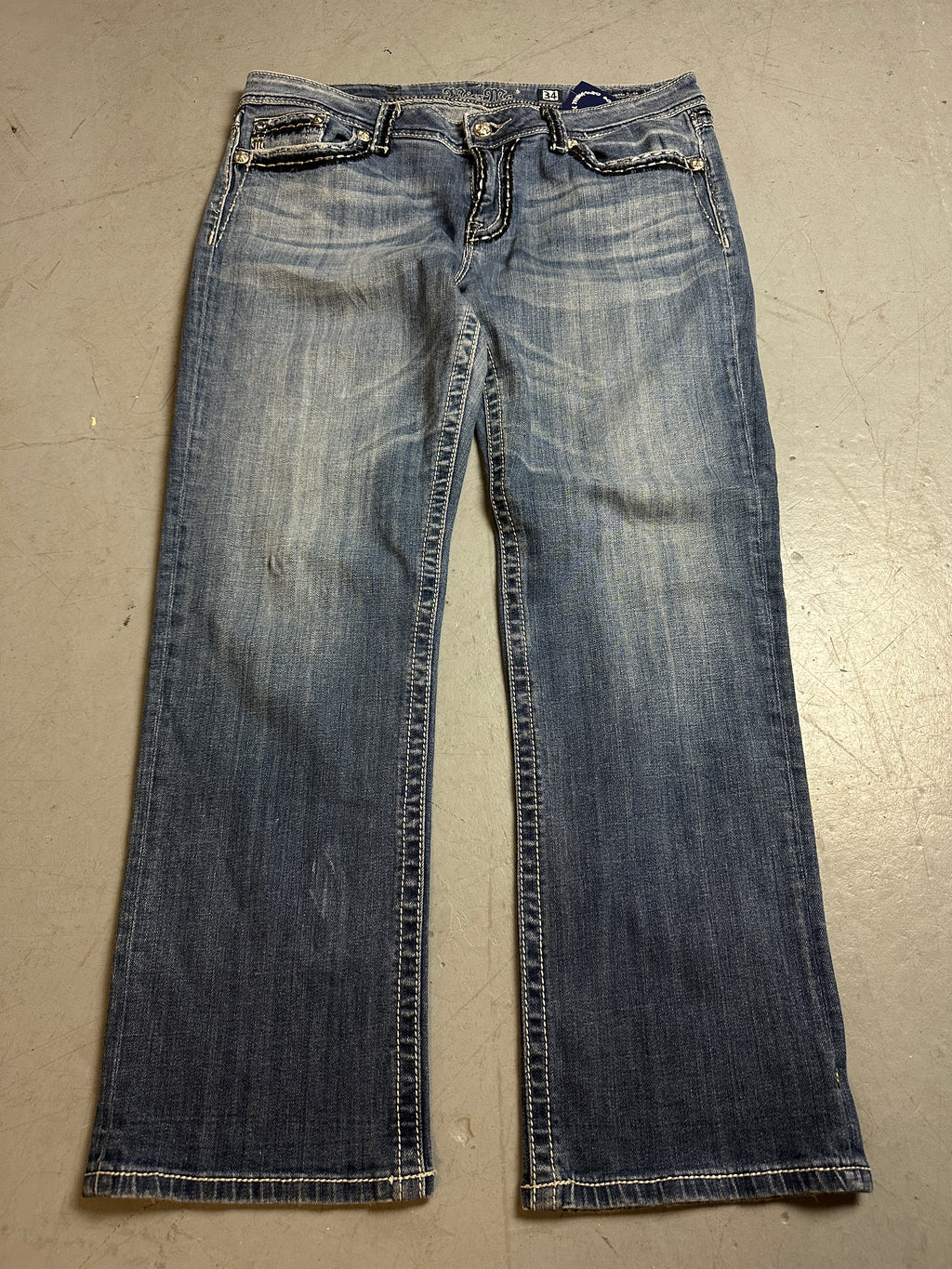 Productbild von Vintage Miss Me Backpocket Stitched Denim L/XL von vorne 