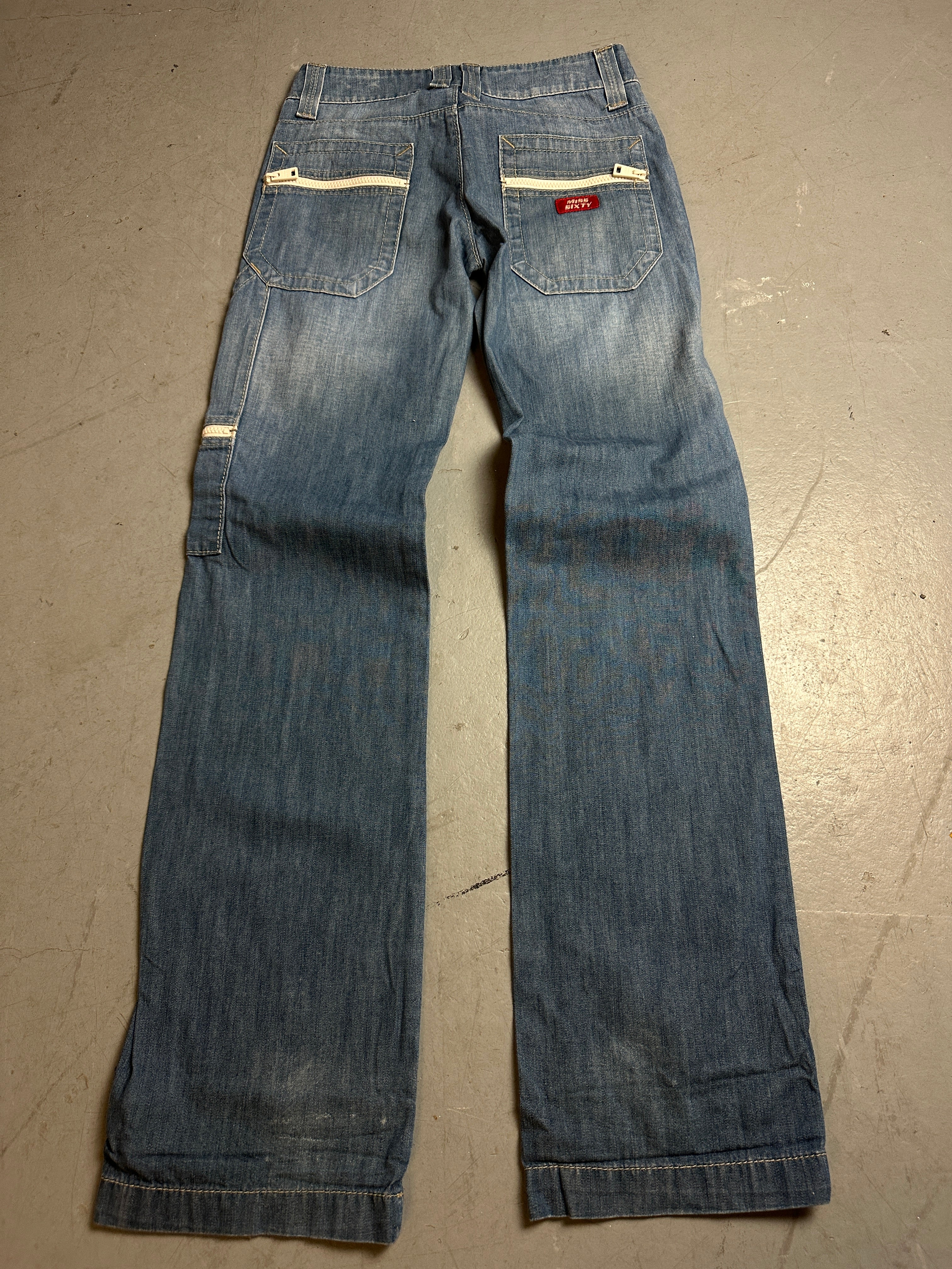 Produktbild von einer Vintage Miss Sixty White Zipper Denim von hinten