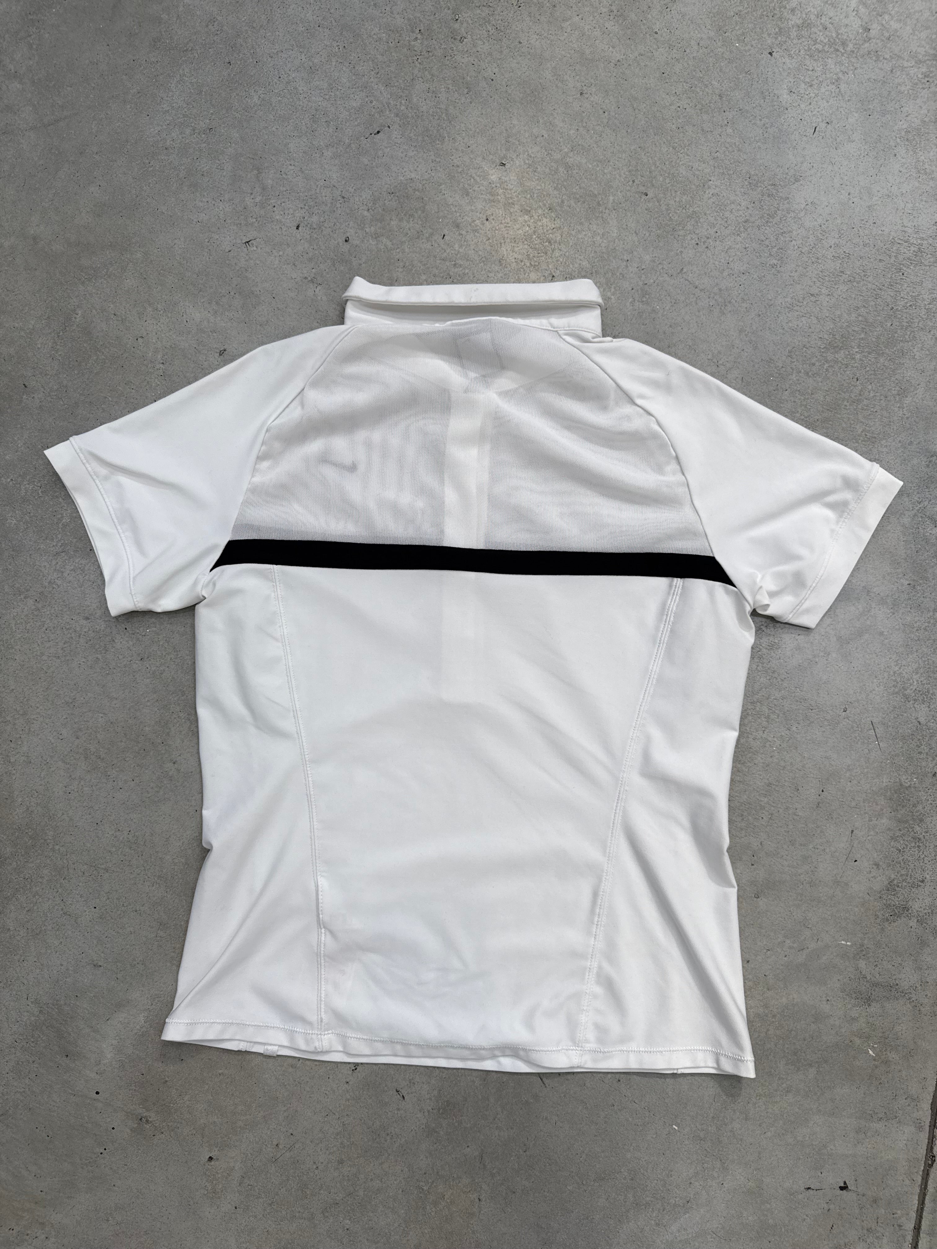 Vintage Nike White Quarter Zip Polo Shirt M/L
