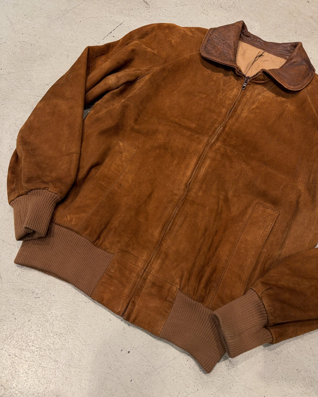 Vintage Suede Lederjacke (M)