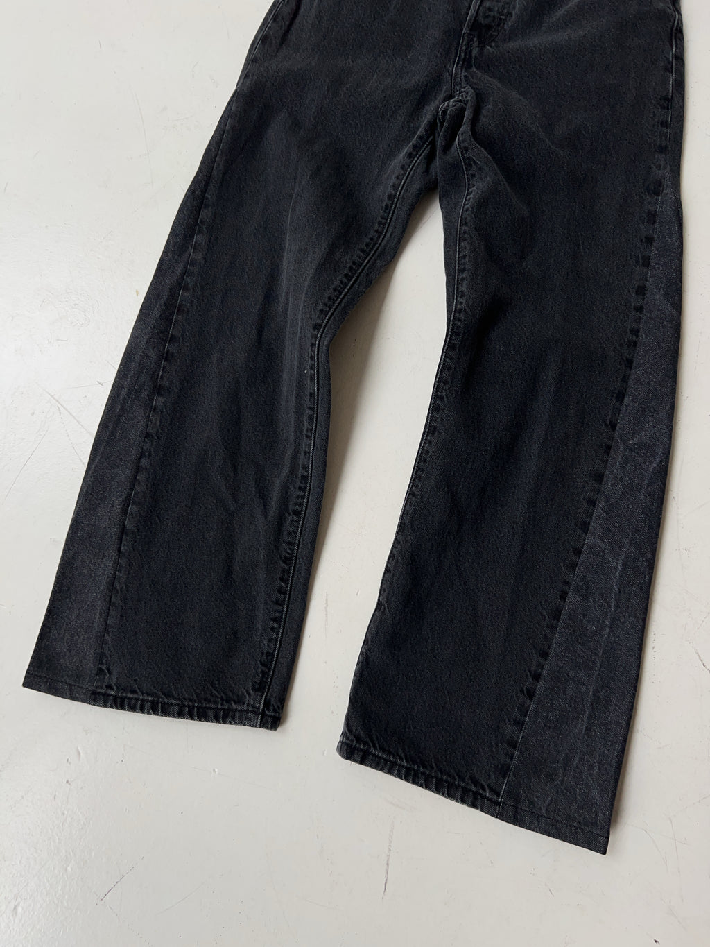 Vintage Levi's 501 Black Reworked Bootcut Jeans (S)