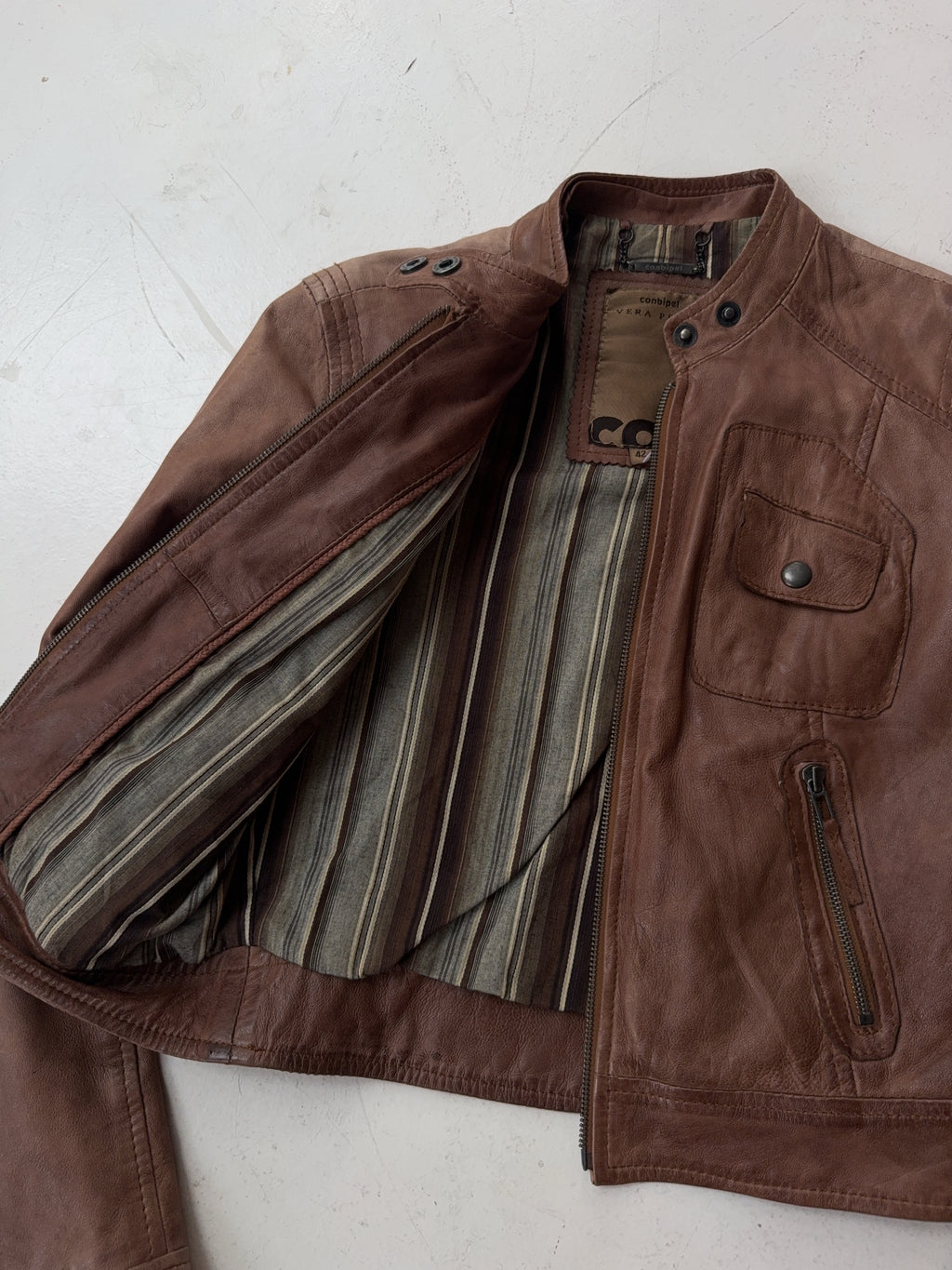 Vintage Conbipel Leder Jacke (M)